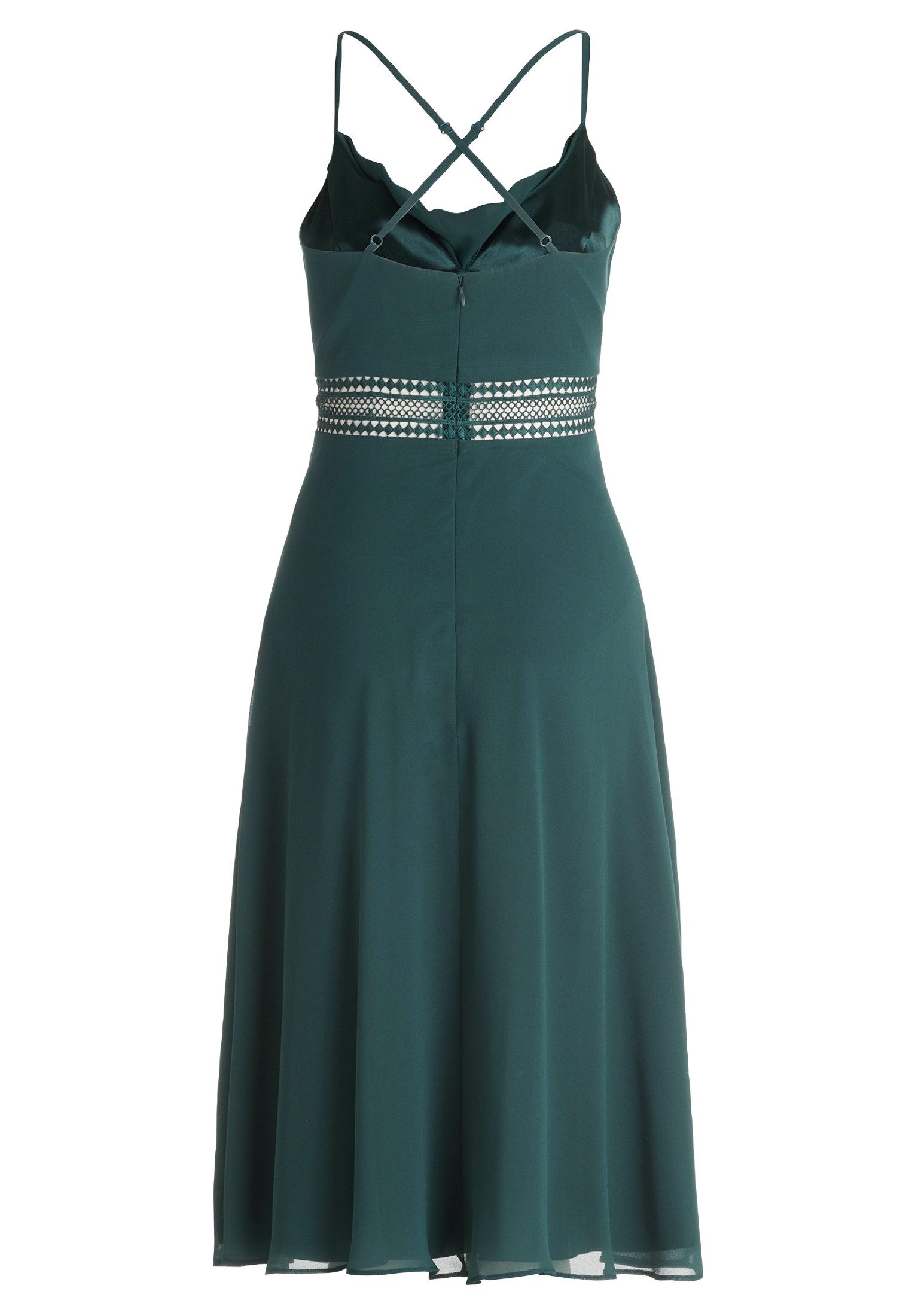 Vera Mont Cocktailkleid Damen mit Wasserfallausschnitt Stickerei