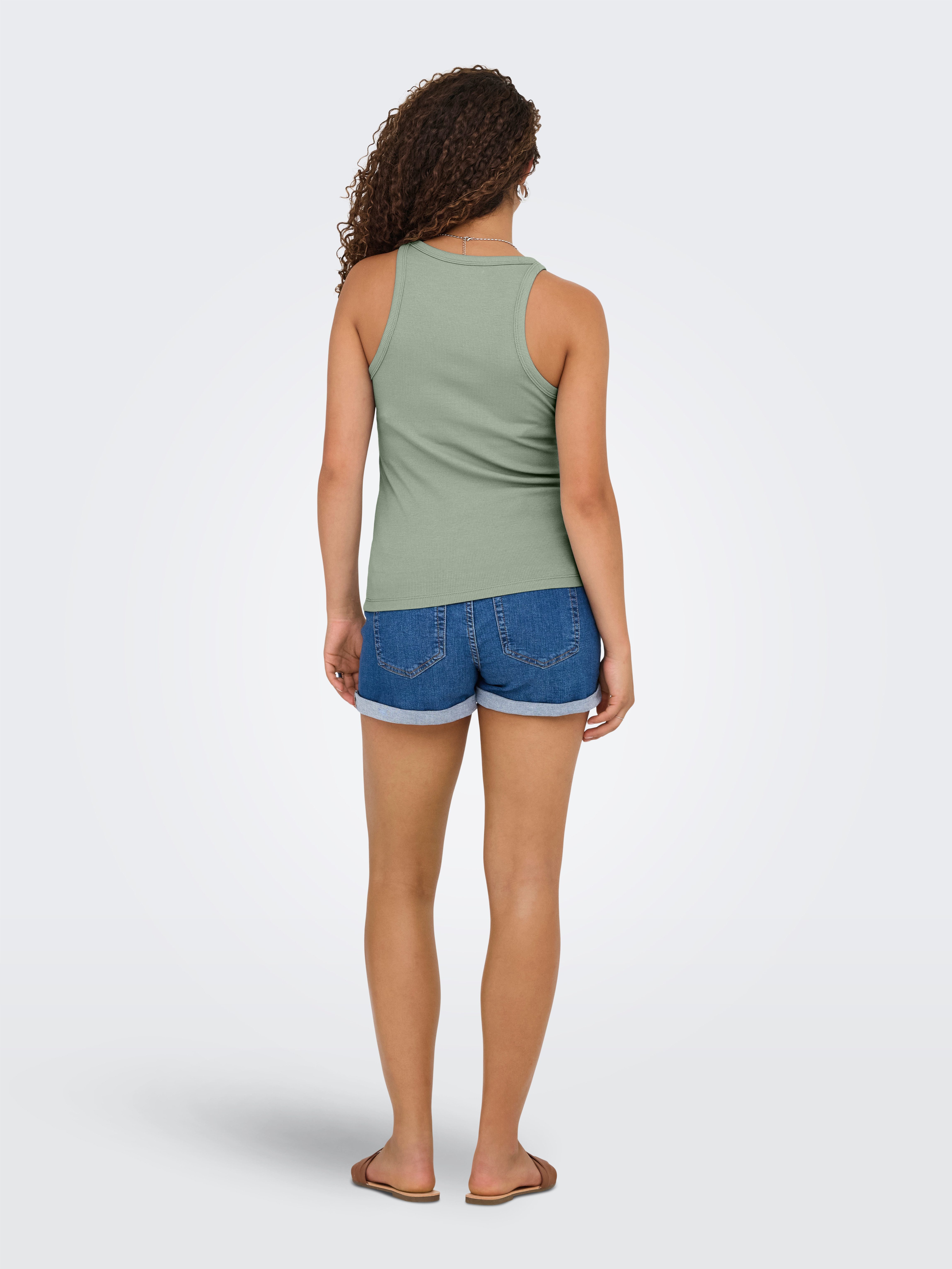 ONLY Tanktop ONLLINDSAY TANK TOP 2 PACK (Packung, 2-tlg) Baumwollmischung