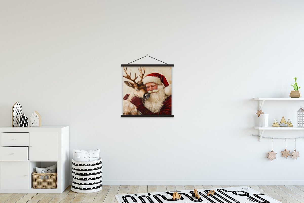 MuchoWow Poster Weihnachtsmann - Rentier - günstig online kaufen