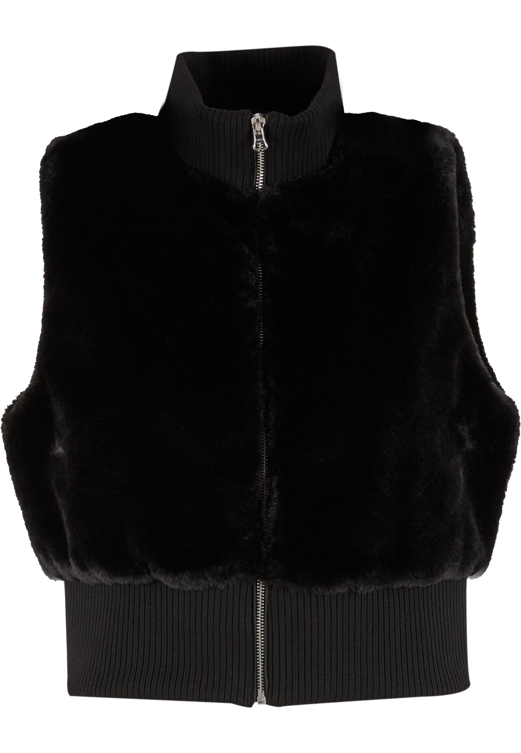 URBAN CLASSICS Steppweste Urban Classics Ladies Cropped Faux Fur Vest günstig online kaufen