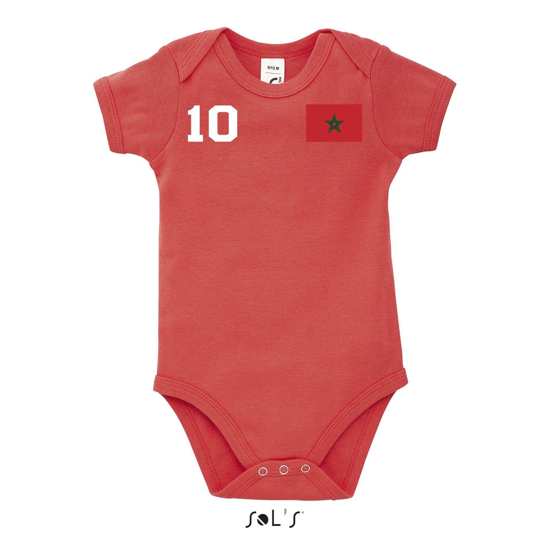 Blondie & Brownie Strampler Kinder Baby Marokko Morocco Sport Trikot Fußball Meister WM Afrika Cup