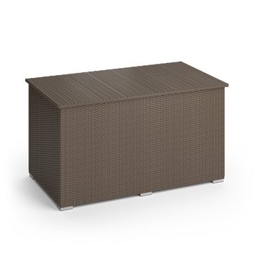 Oskar-Store Kissenbox Polyrattanbox 950L Auflagenbox Braun XXL