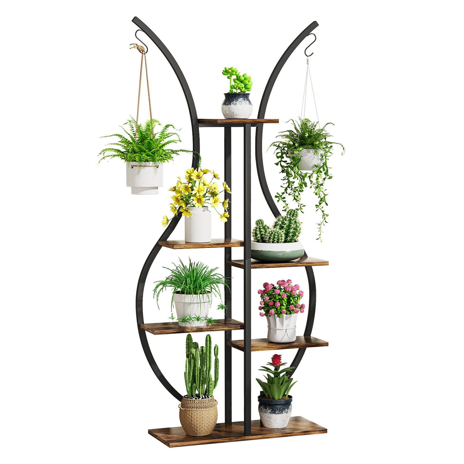 Rutaqian Blumenständer 6 Etagen Blumenregal Pflanzenregal günstig online kaufen