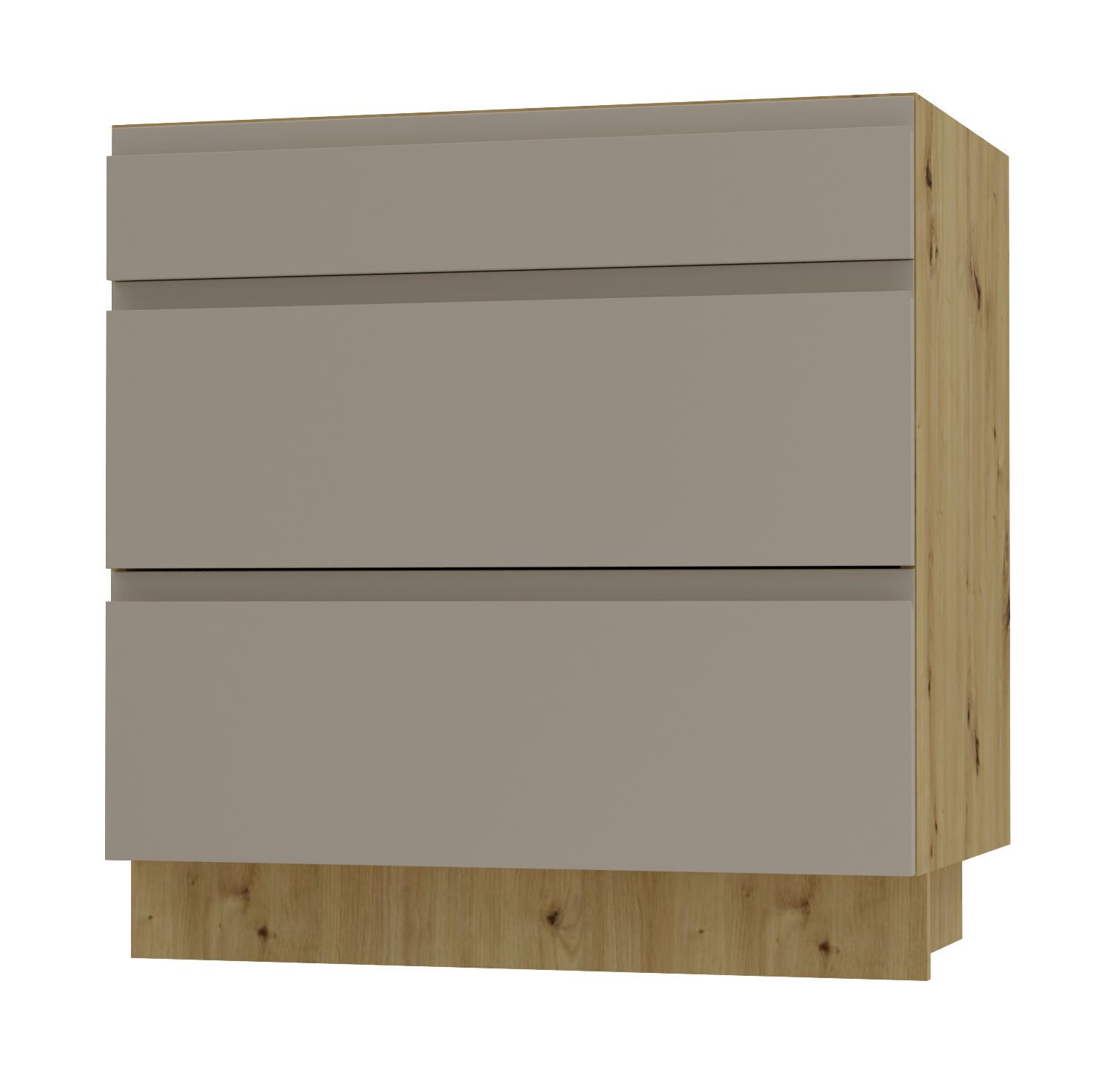 Feldmann-Wohnen Unterschrank Avellino (D3M/80, Schubladenunterschrank mit 3 günstig online kaufen