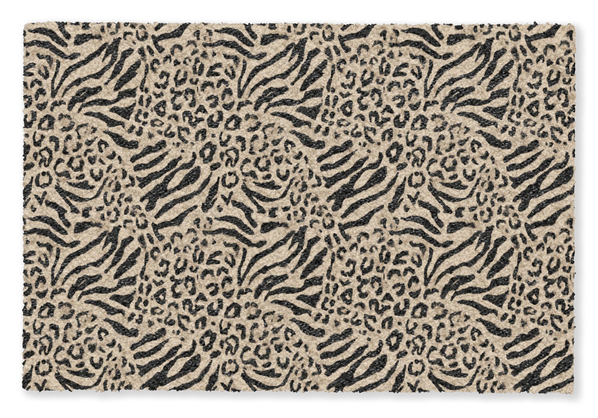MuchoWow Fußmatte Giraffe - Zebra - Motiv - Braun, Rechteckig, innen Schmutzfangmatte, Tür, Schmutzfänger Flur, Teppich 60x40 cm