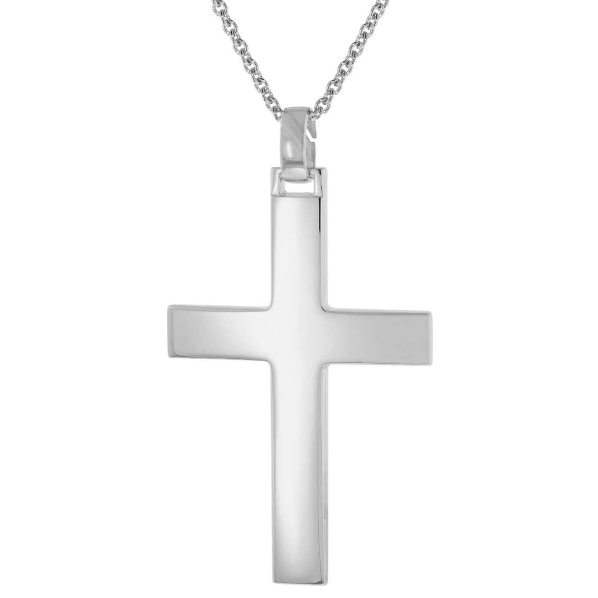 trendor Kreuzkette 51936, mit großem Kreuz 925 Silber 41 mm Männerschmuck
