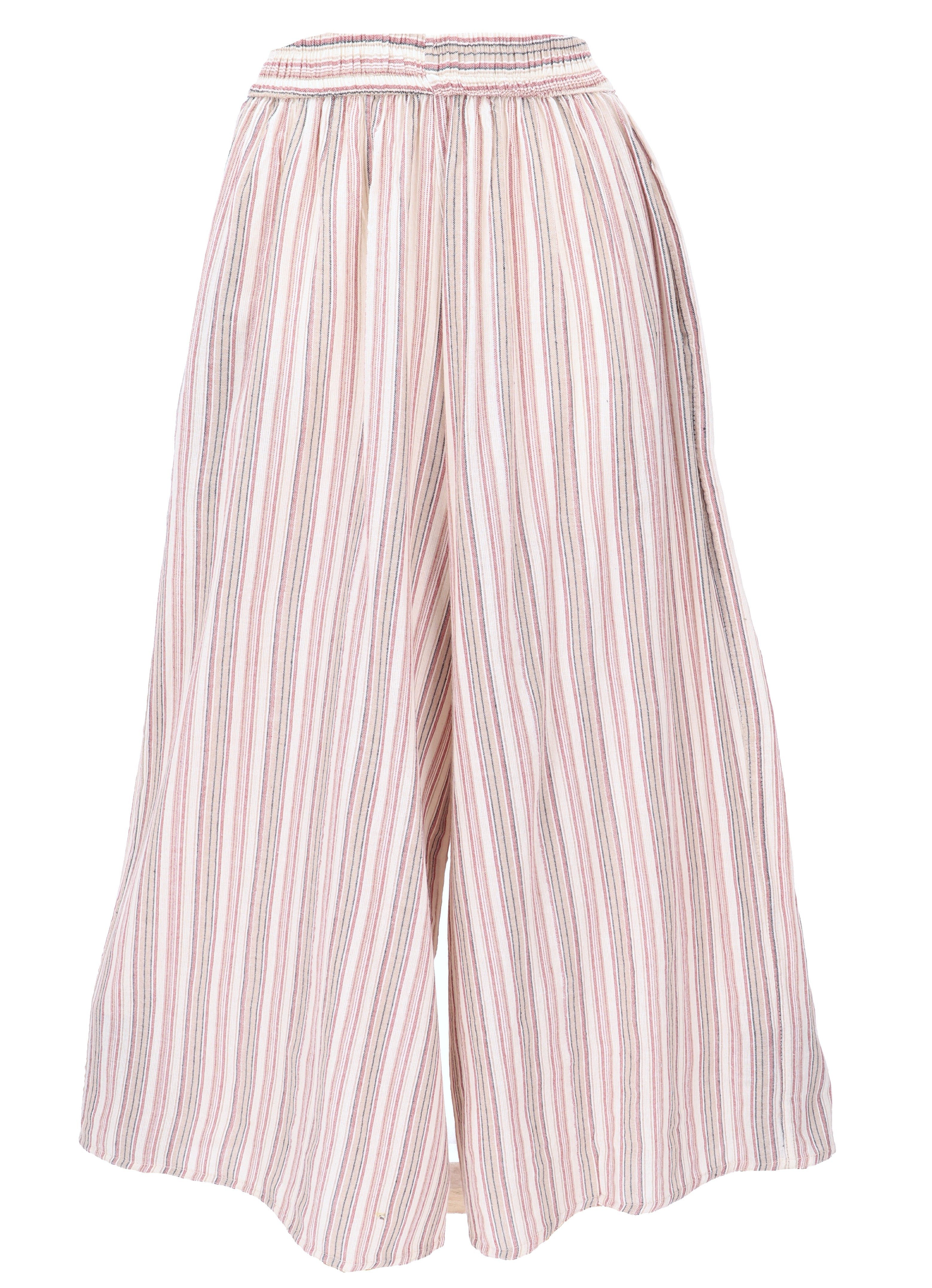 Guru-Shop Relaxhose Weite Marlenehose, gestreifte Sommerhose, Boho.. Ethno Style, alternative Bekleidung