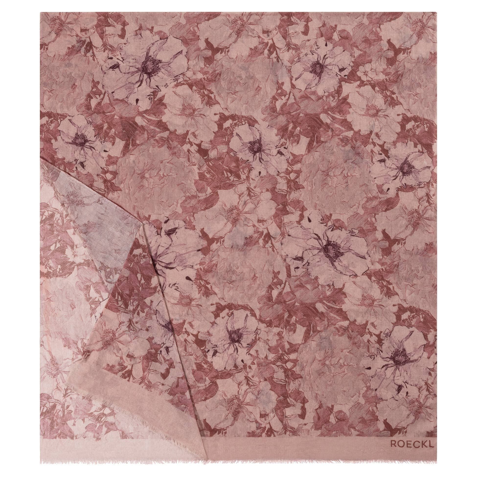 Roeckl Schal Flower Wind, Florales Wolltuch