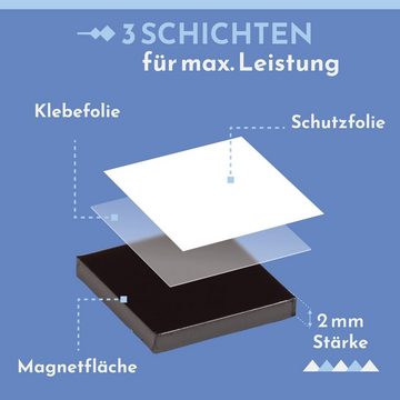 WINTEX Magnettafel Selbstklebende Magnetfliesen - 112 starke Magnete 20x20mm, (1-tlg), Self-Adhesive Magnet Tiles - 112 Strong Magnets 20x20mm