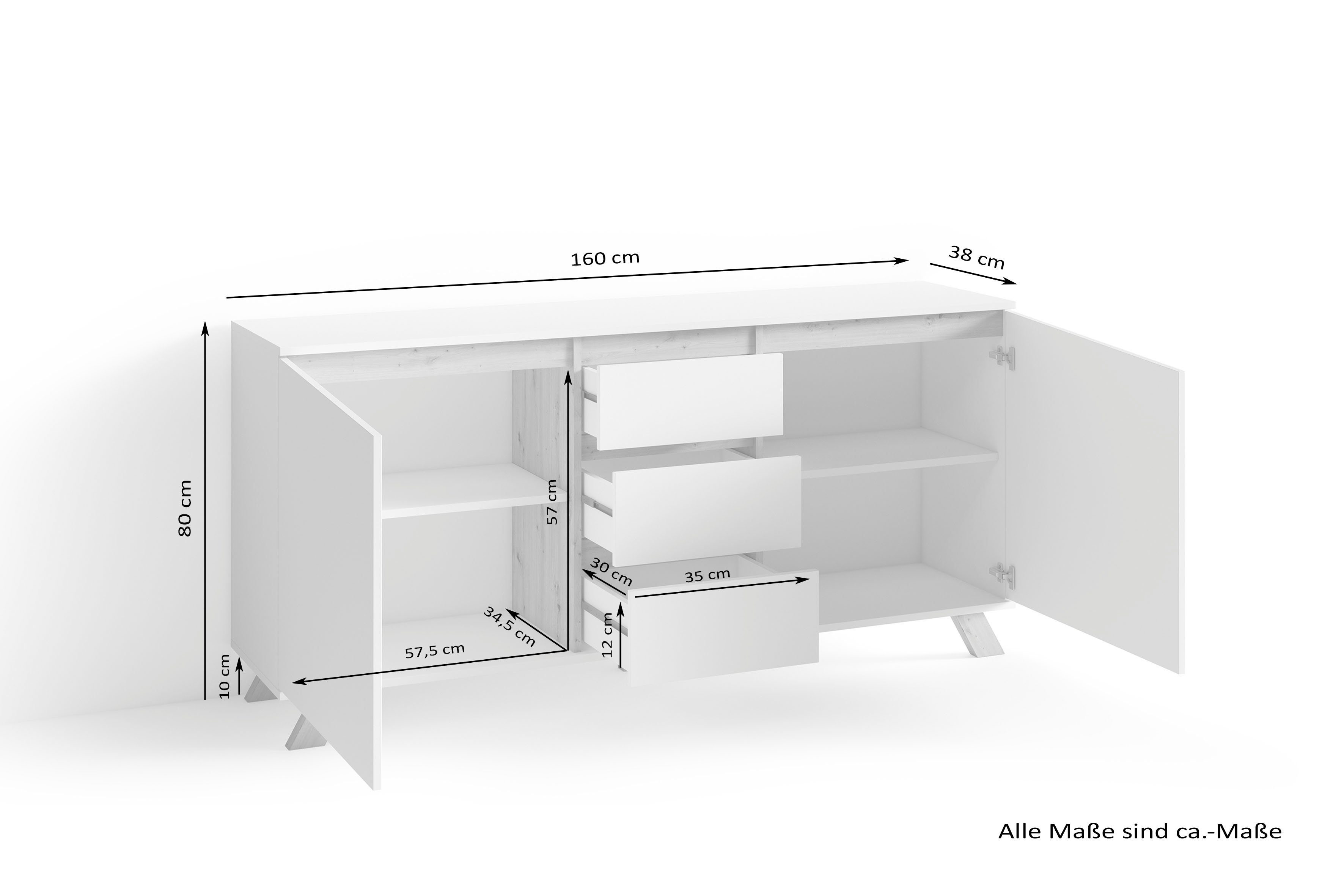 byLIVING Sideboard Valentin