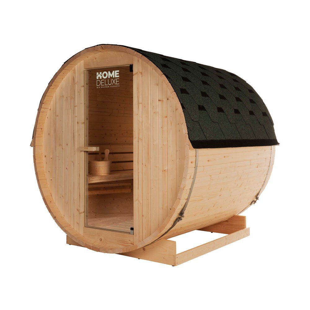 HOME DELUXE Fasssauna Outdoor Fasssauna LAHTI, BxTxH: 189 x 180 x 191.5 cm