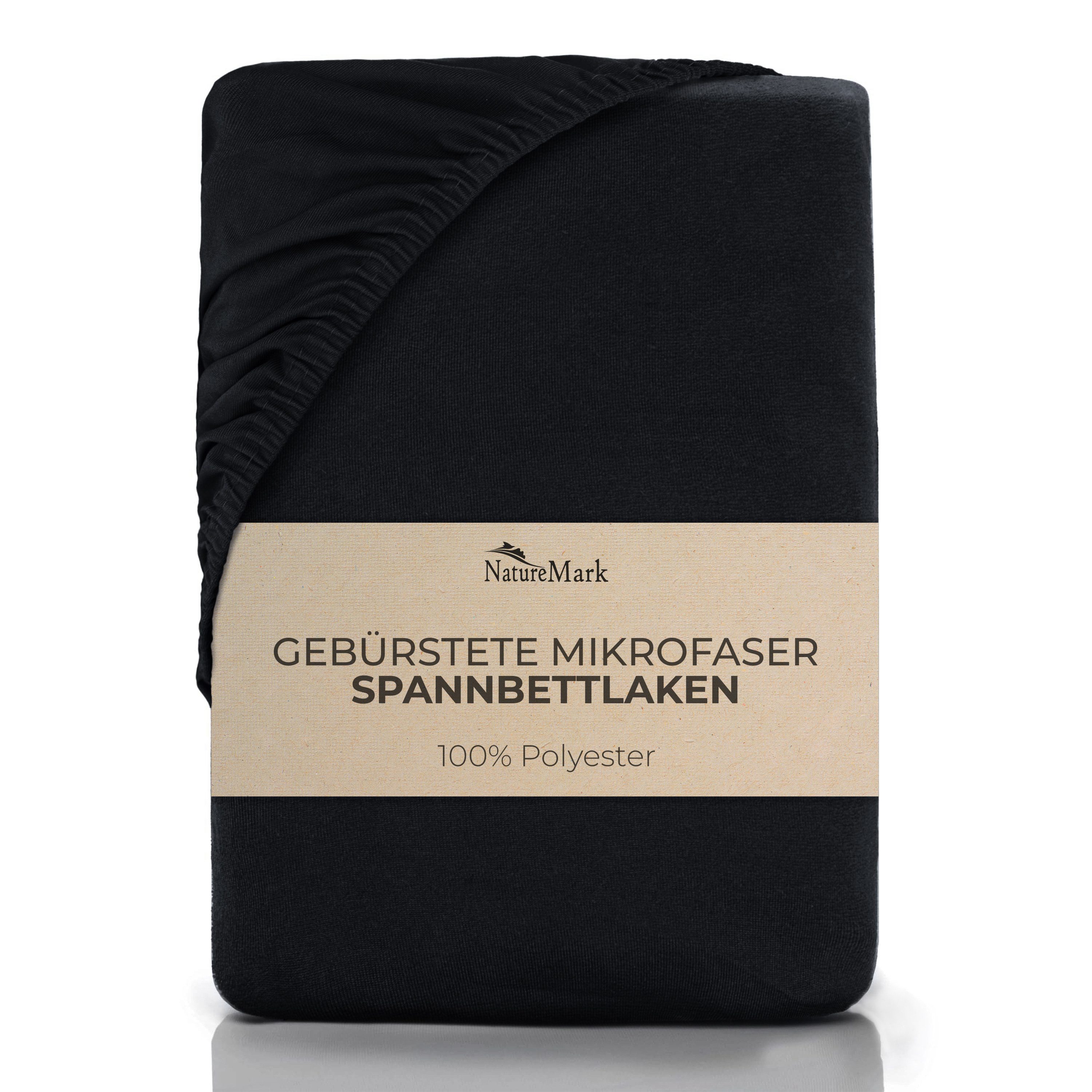 NatureMark Spannbettlaken Gebürstete Mikrofaser, Polyester, Gummizug: rundu günstig online kaufen