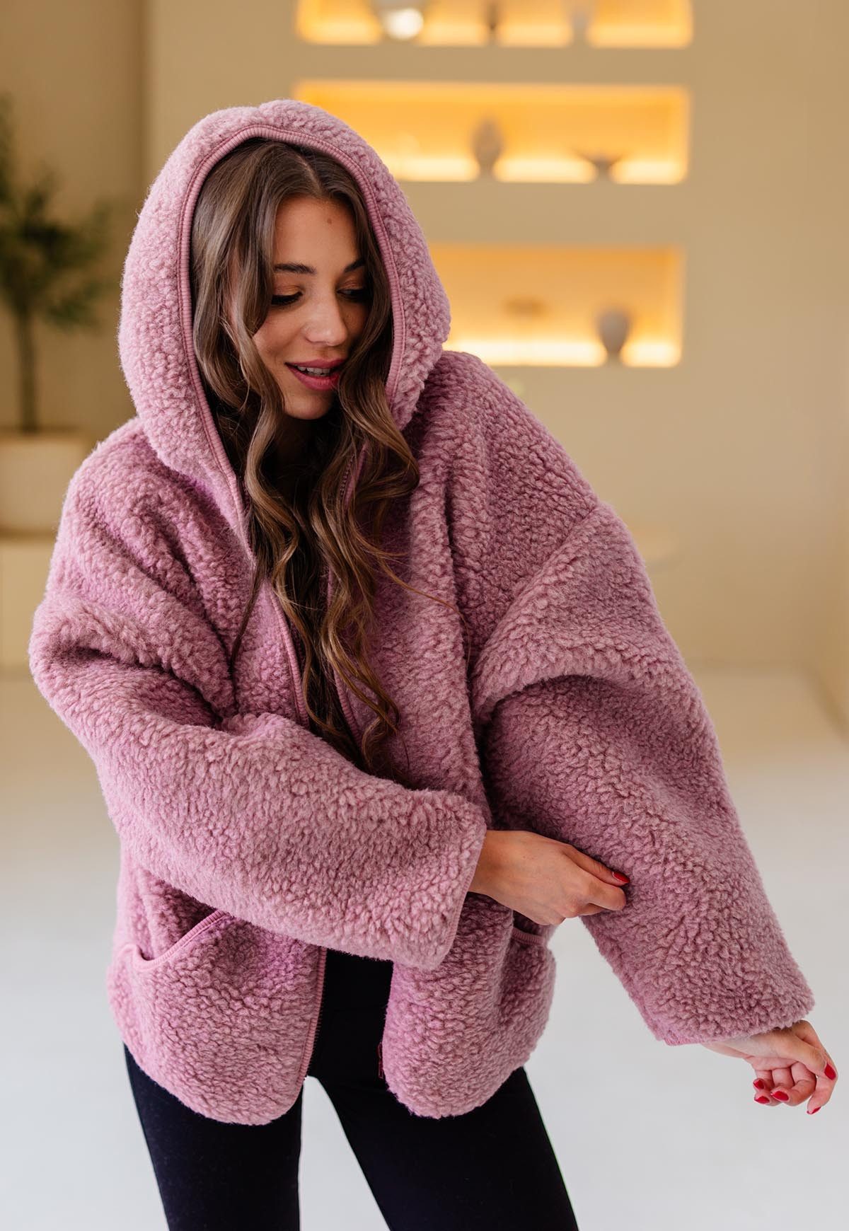 Hollert Winterjacke Merino Wolljacke - NELLY PINK