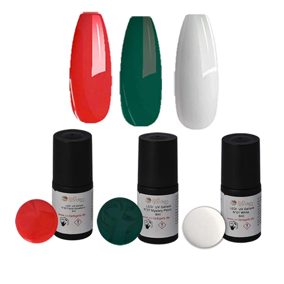 Sun Garden Nails Nagellack-Set UV/LED UV/LED Set Lampe Fiberglas UV/LED mit Nail 1 inkl