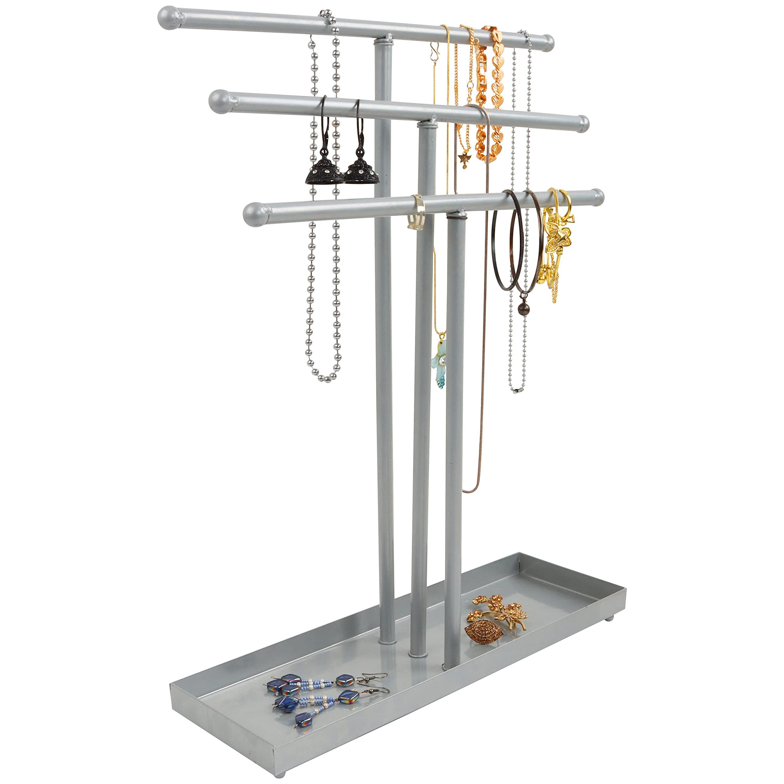 Belle Vous Schmuckständer Silber Schmuckständer mit 3 Ebenen und Ablage (1 St)