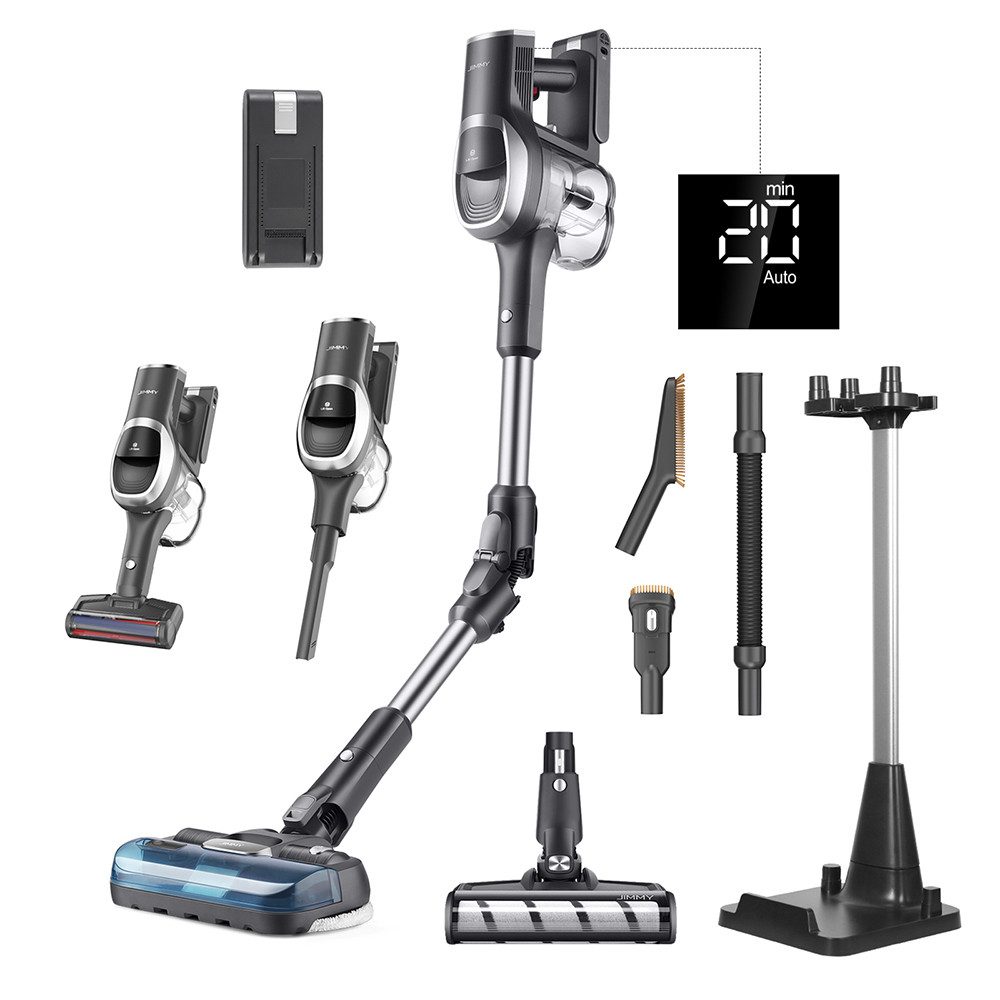 Jimmy Akku-Bodenstaubsauger JV9 Pro Aqua, 500 W, bis zu 65 Minuten Laufzeit, 500 ml Wassertank