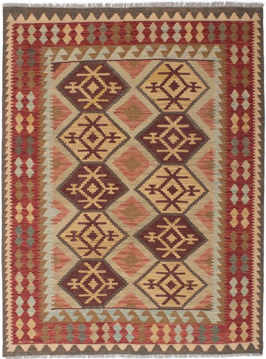 Orientteppich Kelim Afghan 154x202 Handgewebter Orientteppich, Nain Trading, rechteckig, Höhe: 3 mm