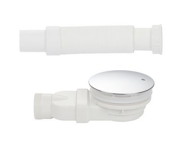 IMPTS Duschwanne Duschtasse weiß, Quadrat, Sanitäracryl, für Duschabtrennung Duschkabine, mit Ablaufgarnitur, extra flach