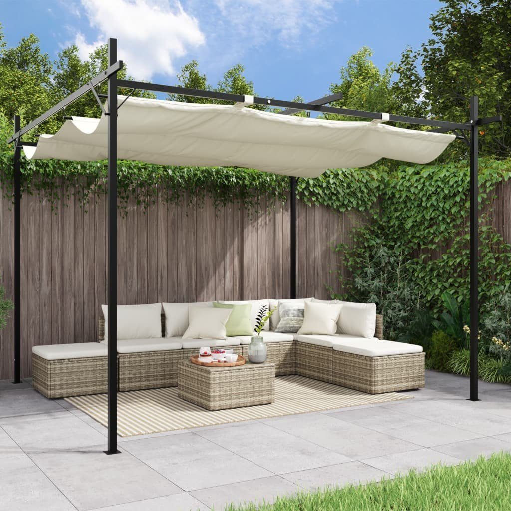 vidaXL Partyzelt Pergola Schiebedach mit cm 295x292x230 Creme