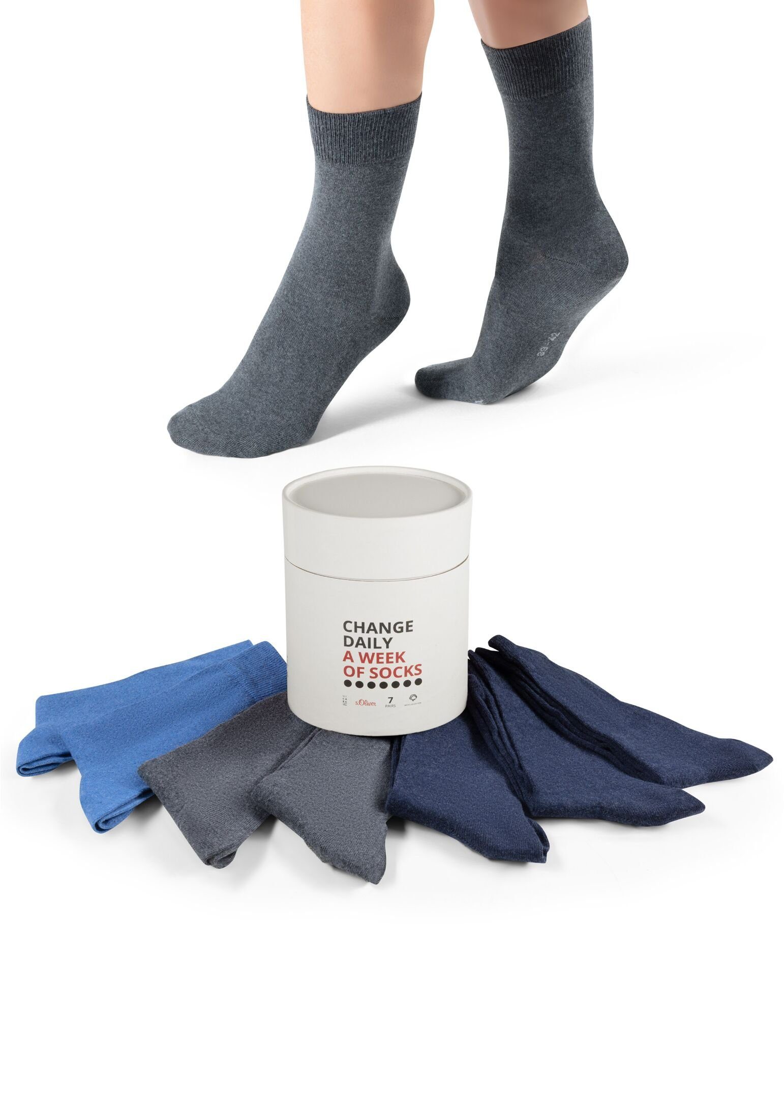 s.Oliver Socken Sockenbox 7er Pack günstig online kaufen