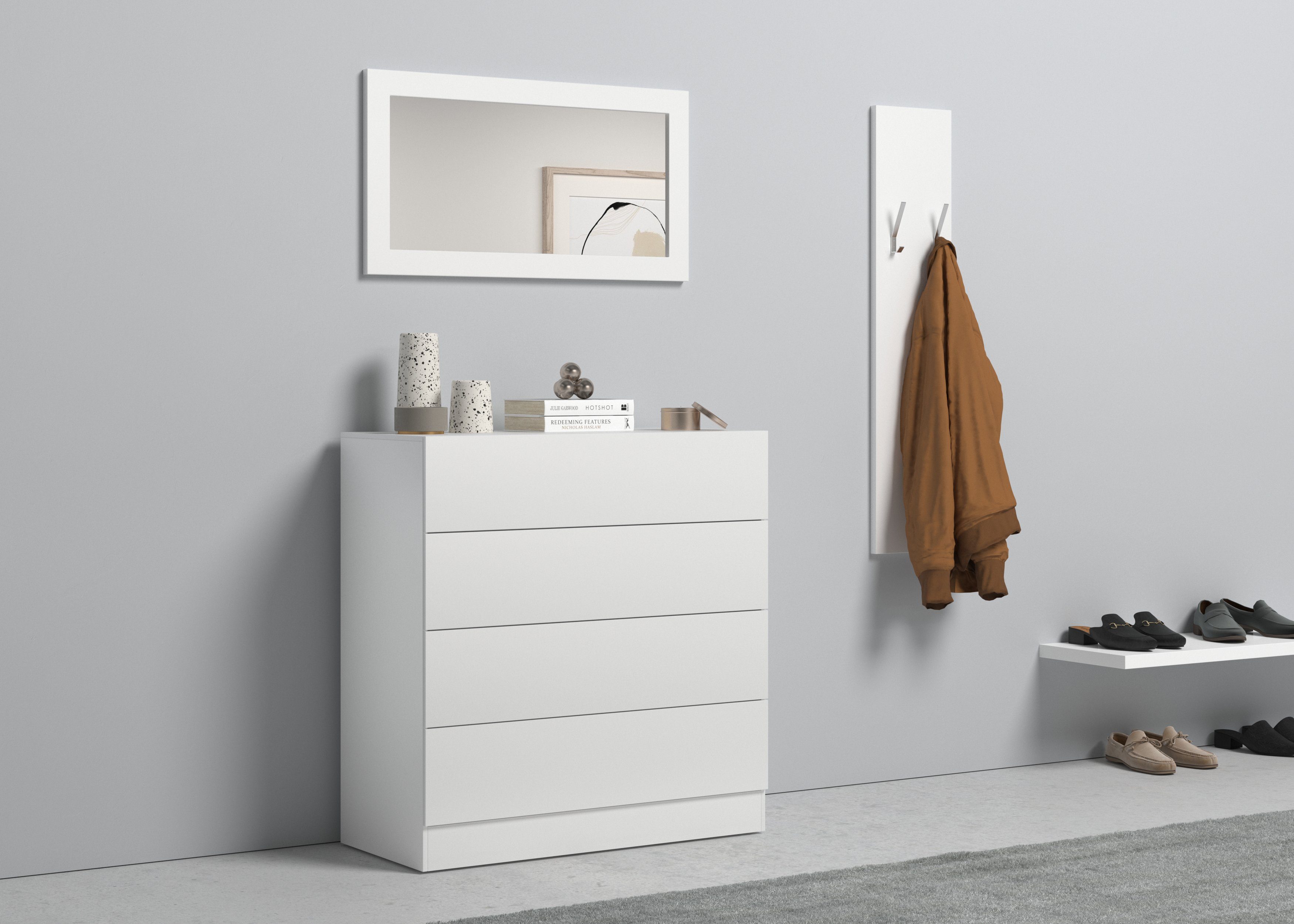 borchardt Möbel Garderoben-Set "Vaasa 3", (Set, 3 St.), mit Push to Open-Fu günstig online kaufen