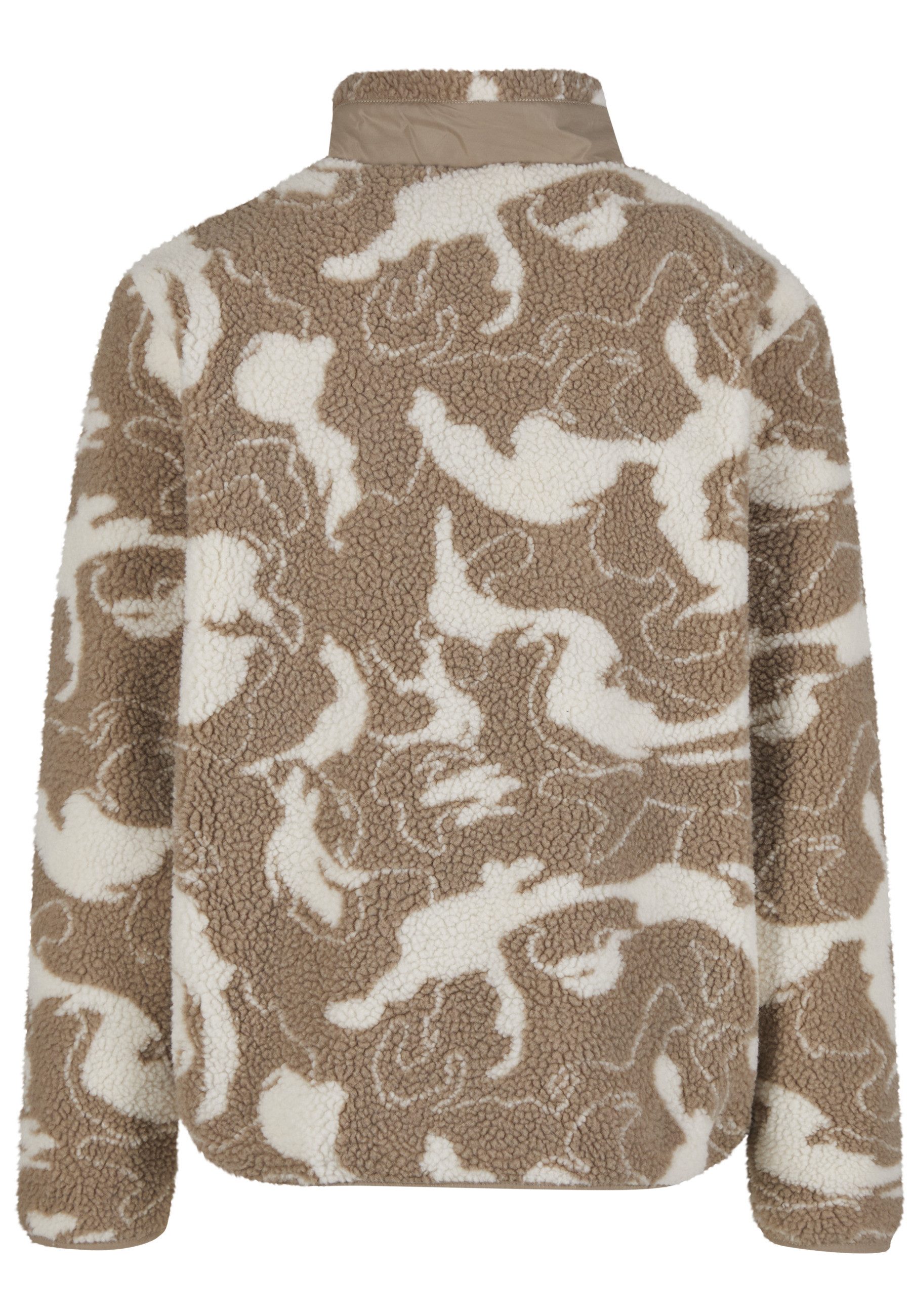 URBAN CLASSICS Allwetterjacke Urban Classics Pattern Teddy Trackjacket (1-St)
