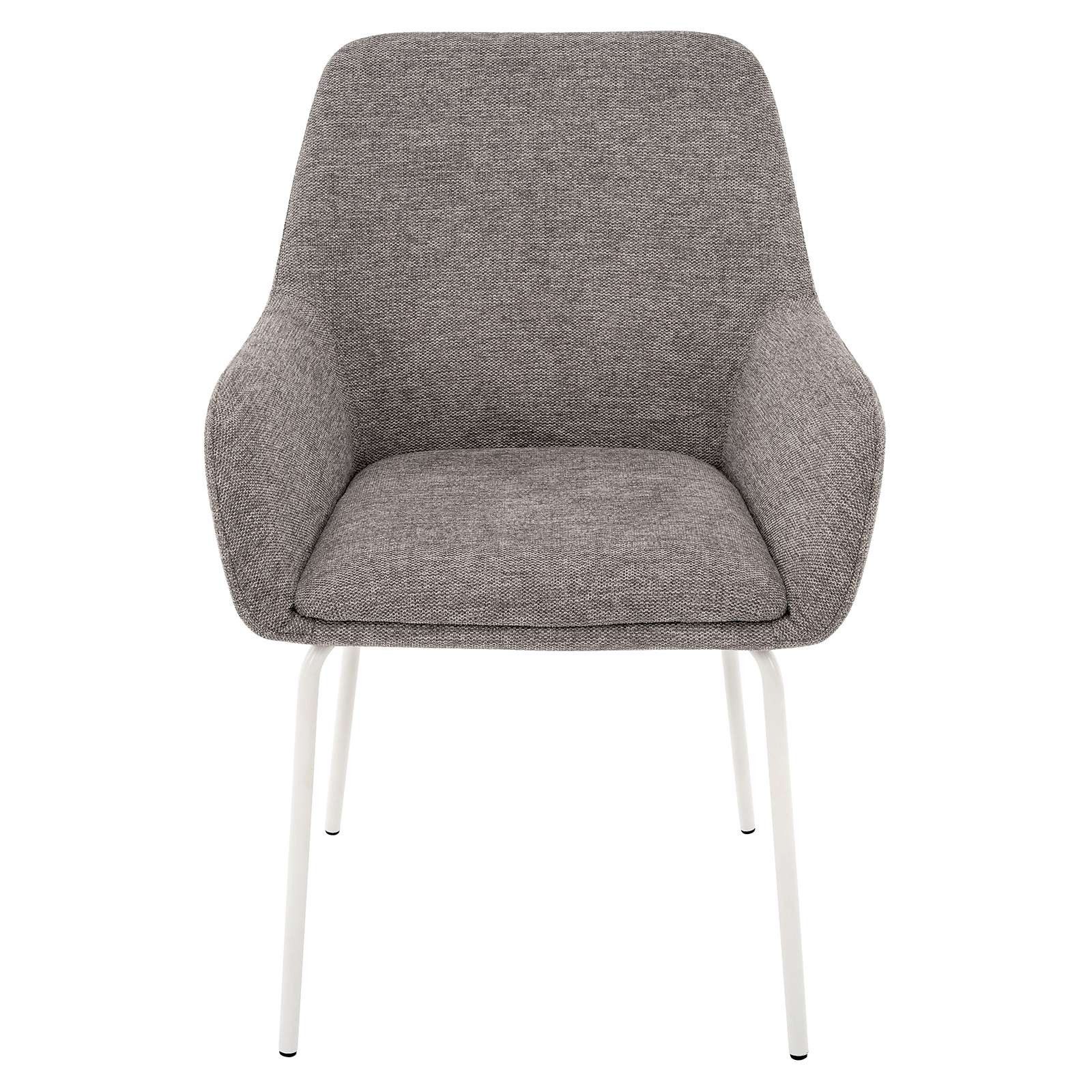 OTTO home Esszimmerstuhl Gabbie (Set, 2 St), mit weißen Metallbeinen, Webstoff Bezug, Sitzhöhe 47,5 cm
