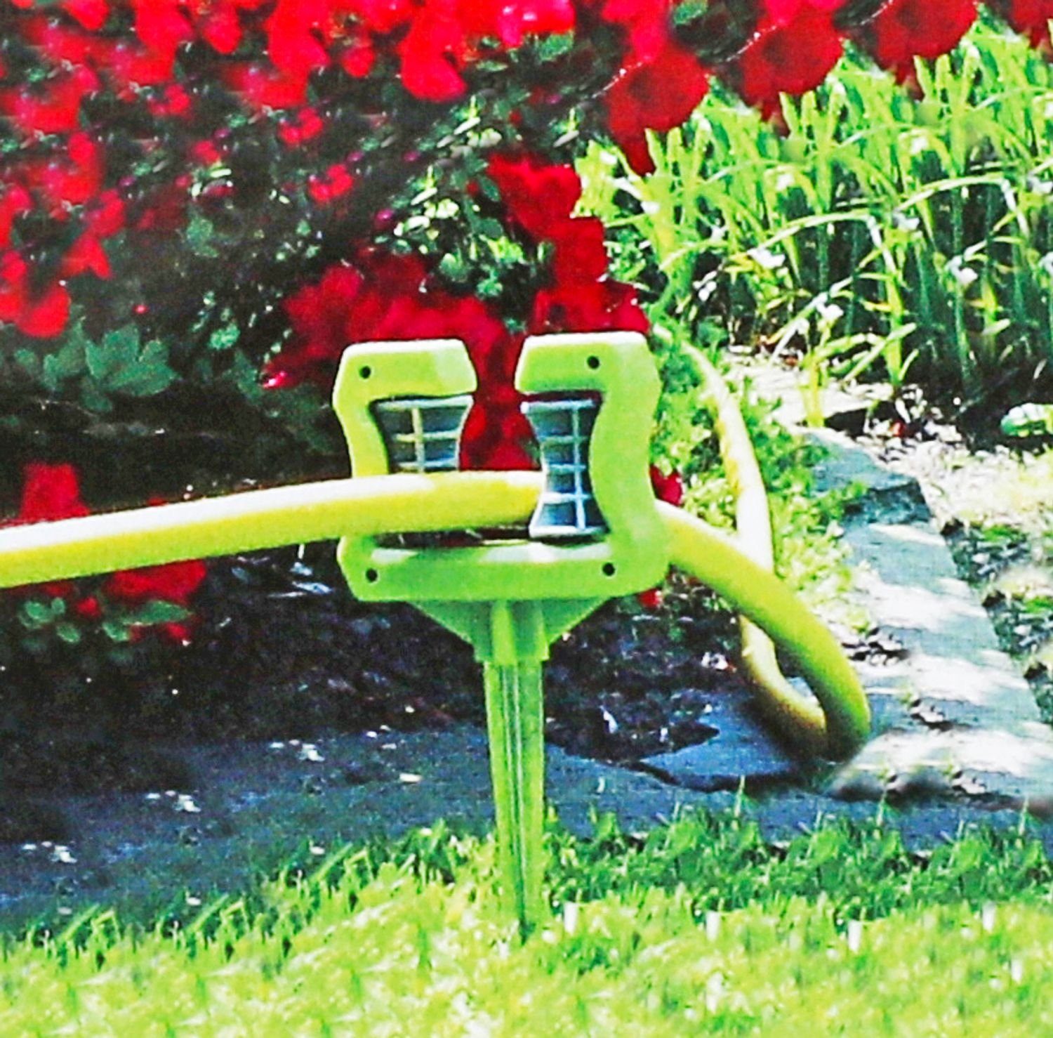 BURI Umlenkrolle Umlenkrolle für Gartenschlauch mit 2 Rollen und Erdspieß
