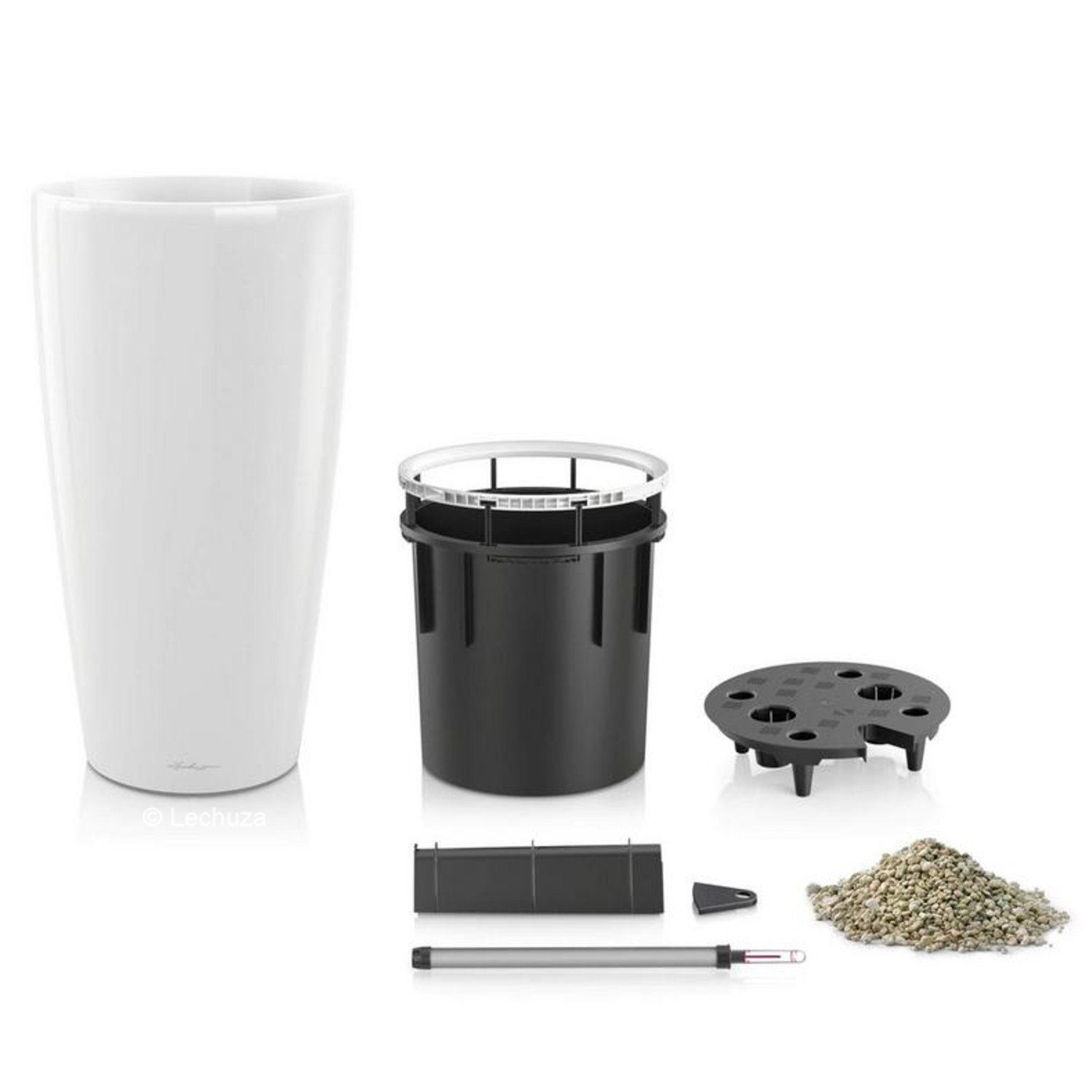 Lechuza® Pflanzkübel Pflanzgefäß Rondo 32 schwarz günstig online kaufen