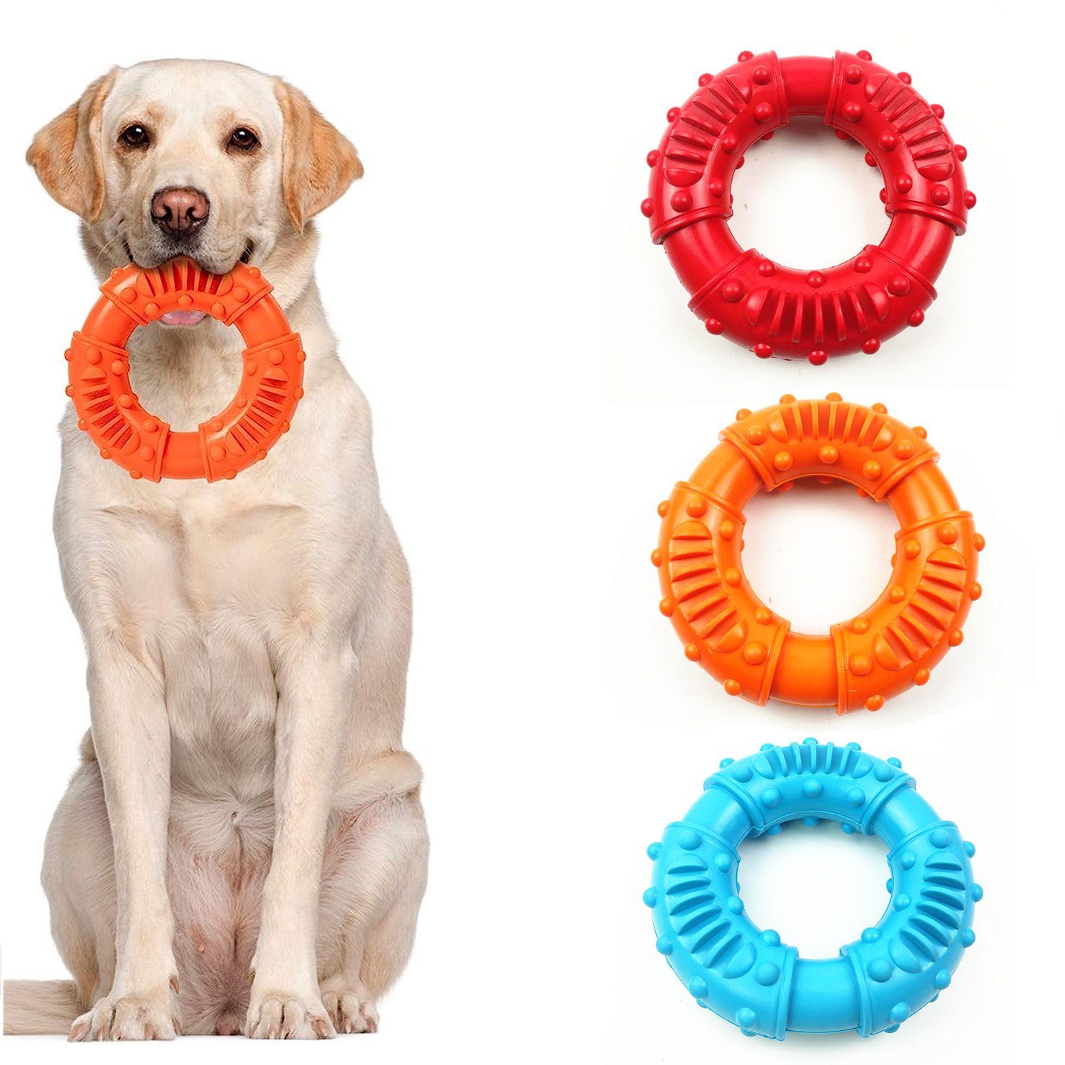 HUNKA Kauspielzeug Hundespielzeug Kauspielzeug Hunde, Zahnreinigung Naturkautschuk