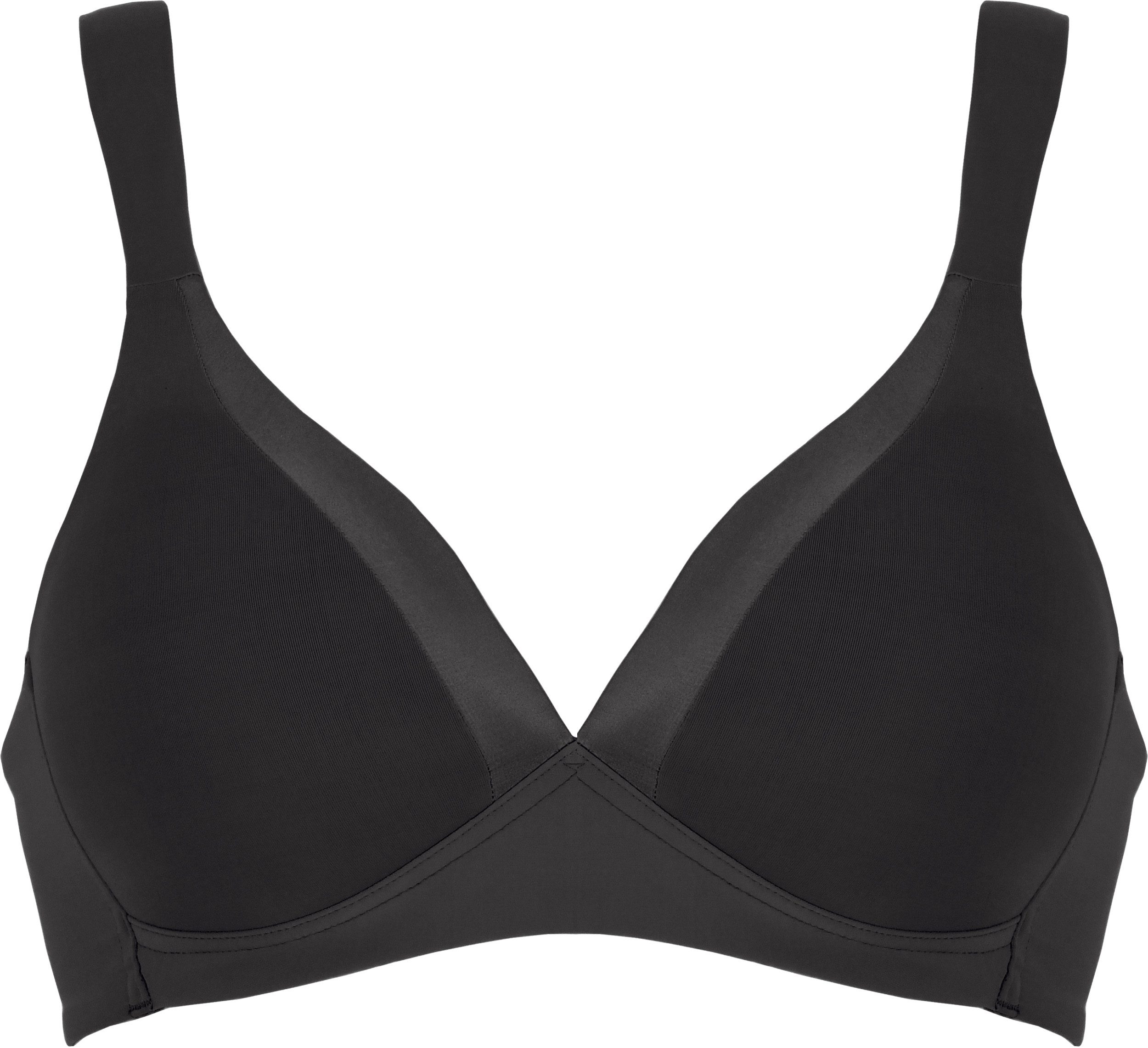 Naturana Bügelloser BH The Wednesday (1-tlg) mit Schale, Glanzband, breite Träger, weich, bequem, ohne Bügel