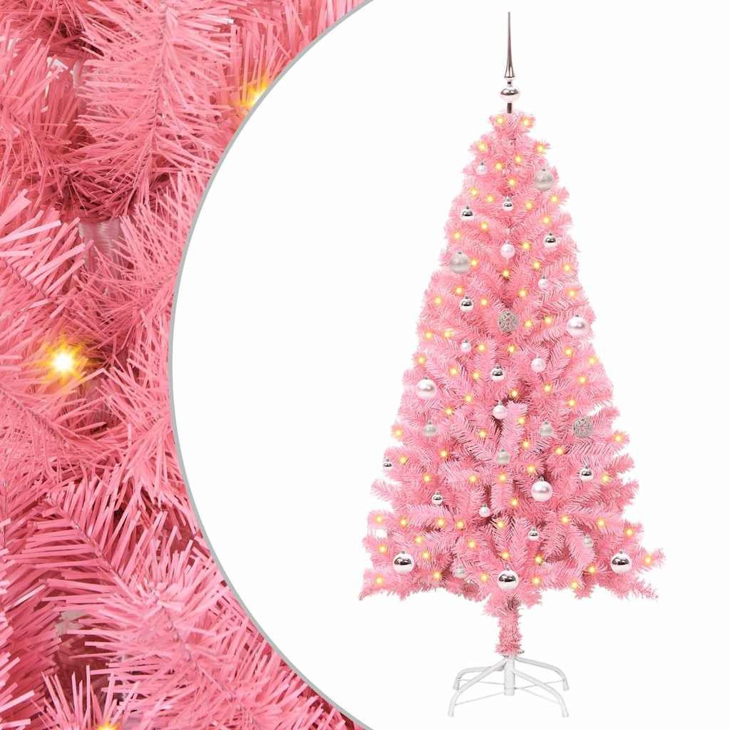 vidaXL Künstlicher Weihnachtsbaum Weihnachtsbaum Rosa 150 cm PVC