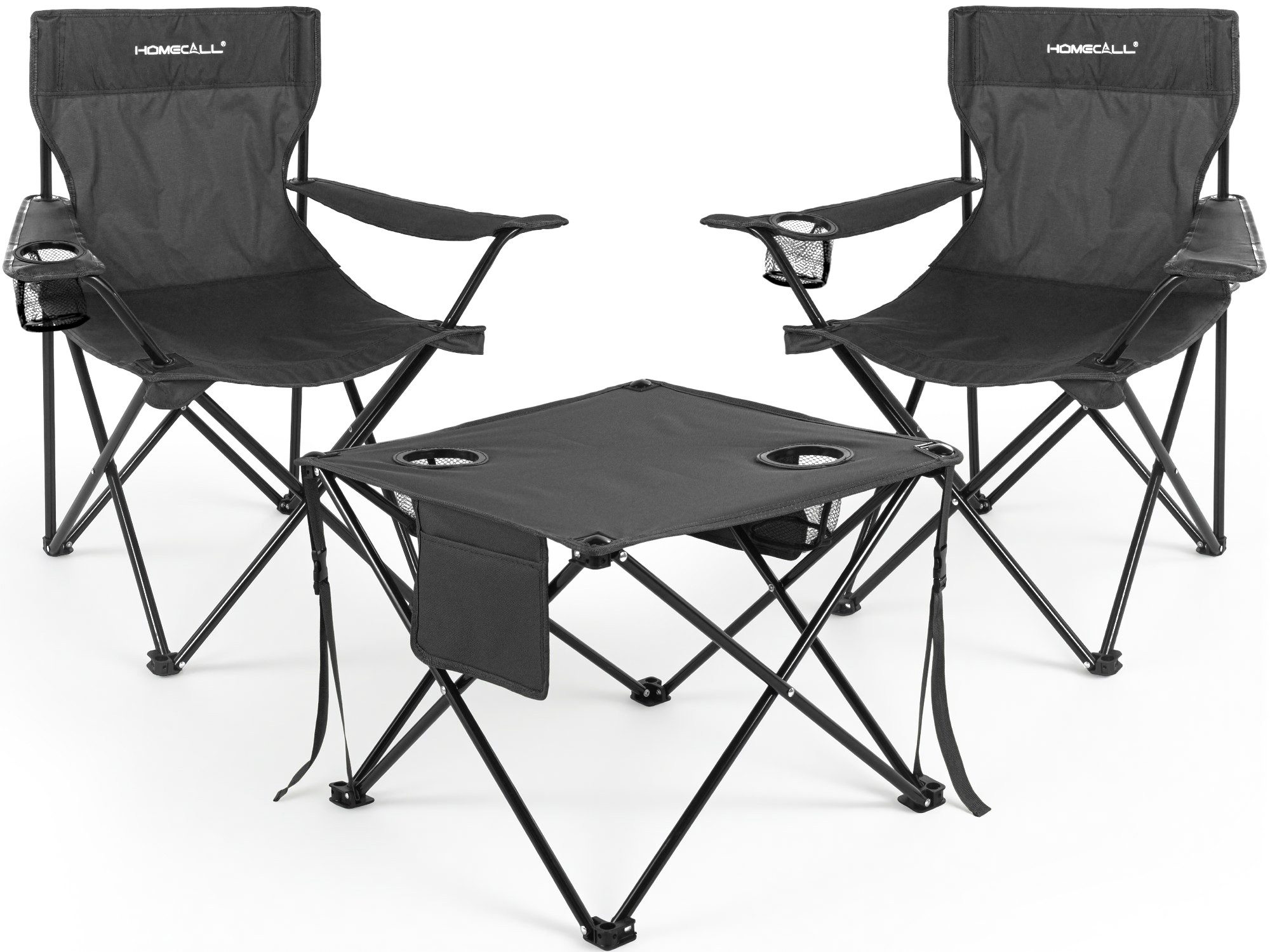 HOMECALL Campingstuhl Campingtisch mit Stühlen Klappstuhl Camping Faltstuhl Picknicktische (Set), Faltstuhl Campingstuhl mit Tisch Klapptisch mit Stühlen