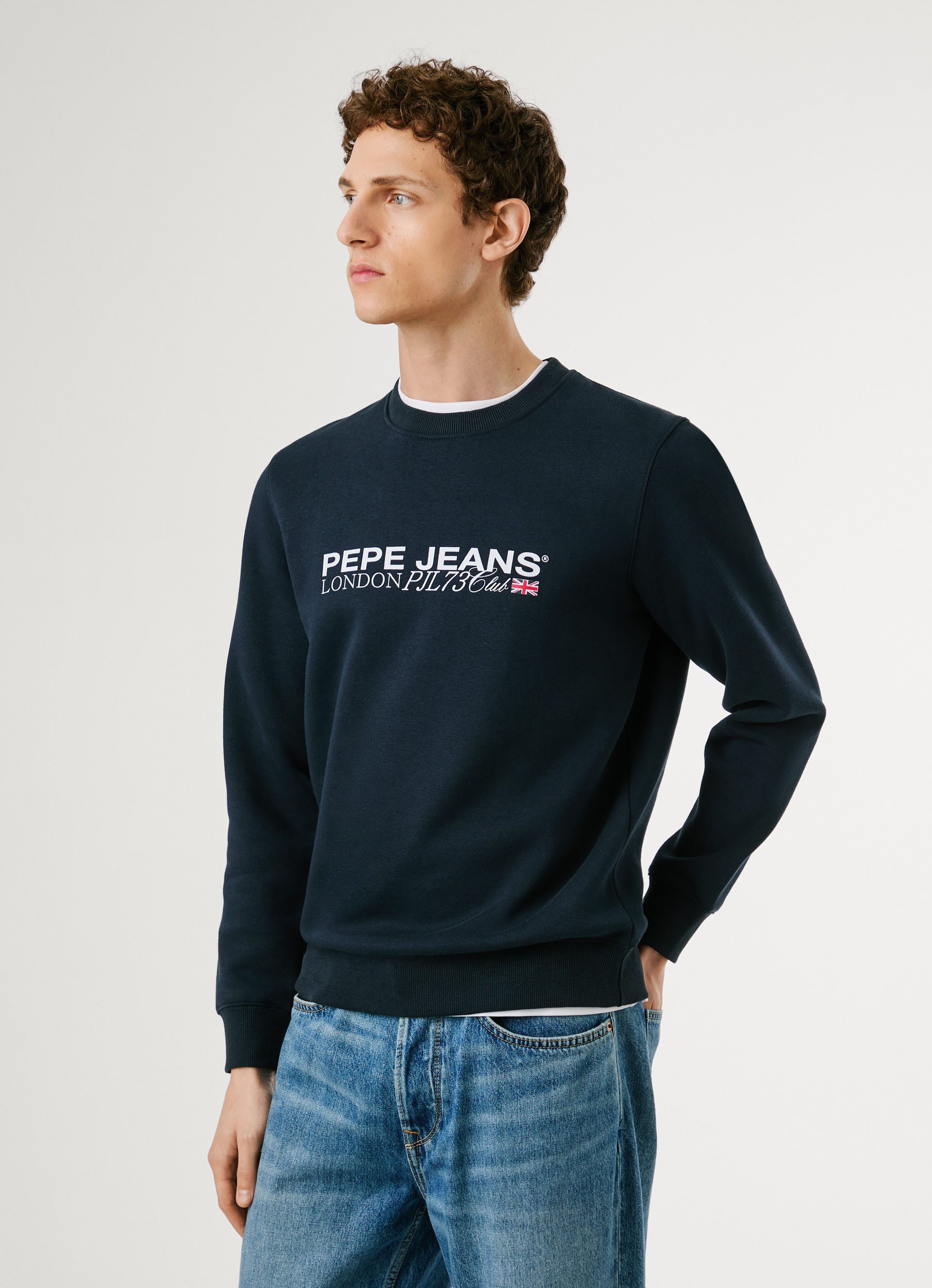 Pepe Jeans Sweatshirt MATTHEW CREW mit Label-Print auf der Brust günstig online kaufen