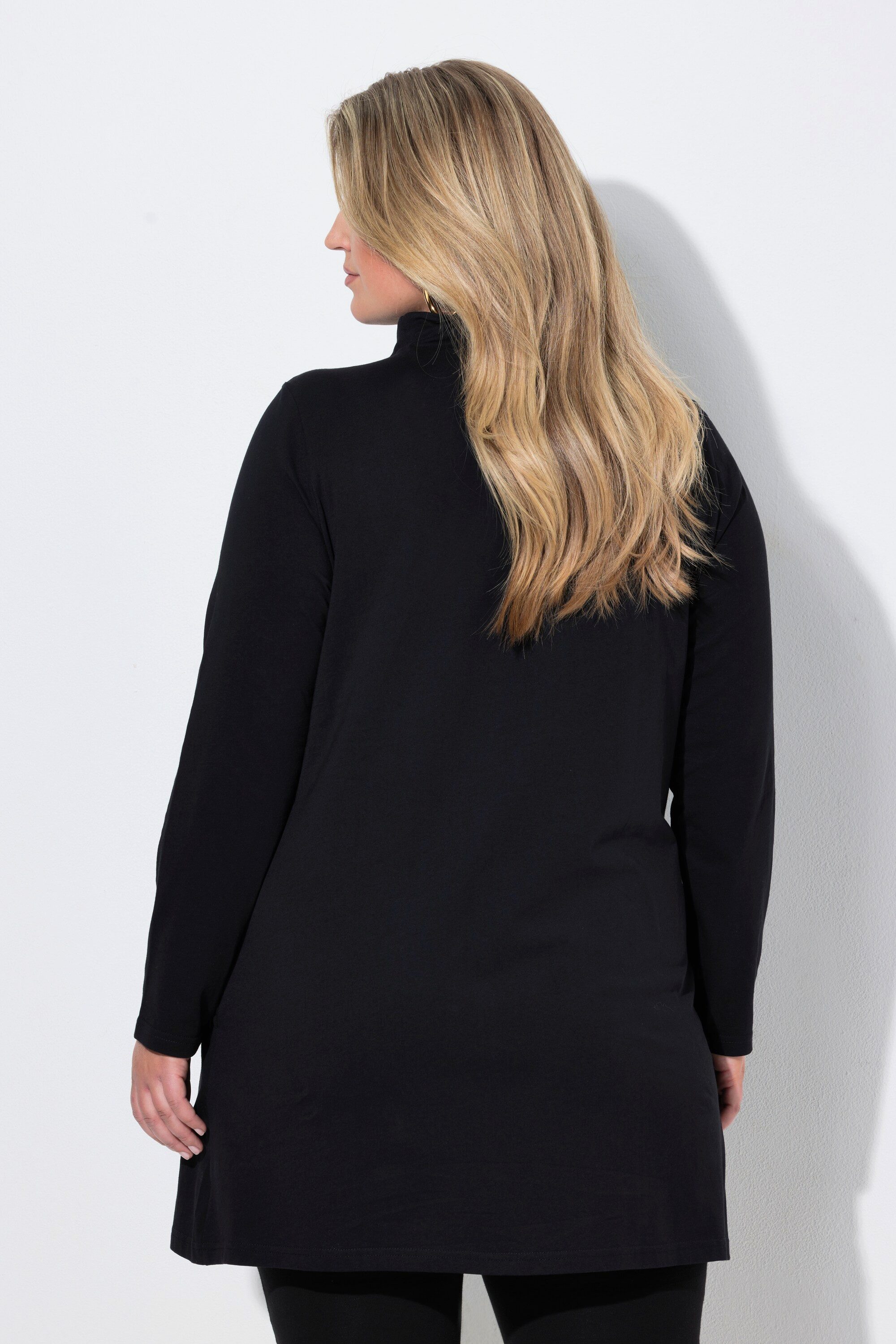 Ulla Popken Longshirt Longshirt A-Linie Stehkragen Langarm Taschen – Bild 3 von 4