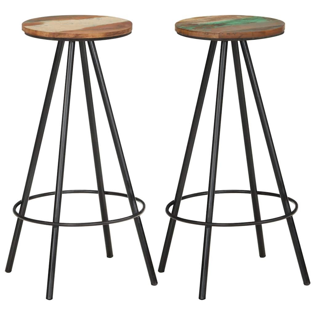 vidaXL Barhocker Barhocker 2 Stk. Massives Altholz (2 St)