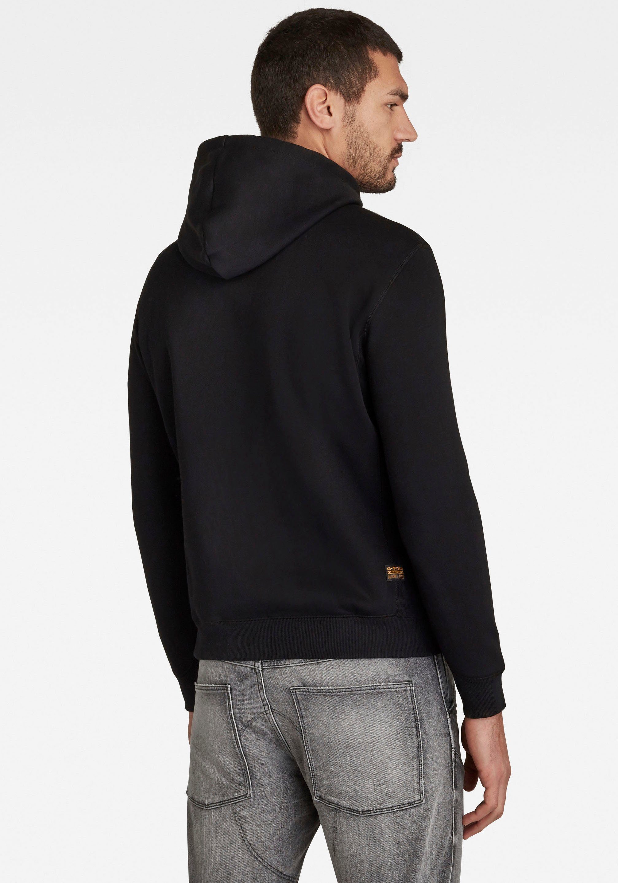 RAW Kapuzensweatshirt Premium Hoody G-Star schwarz