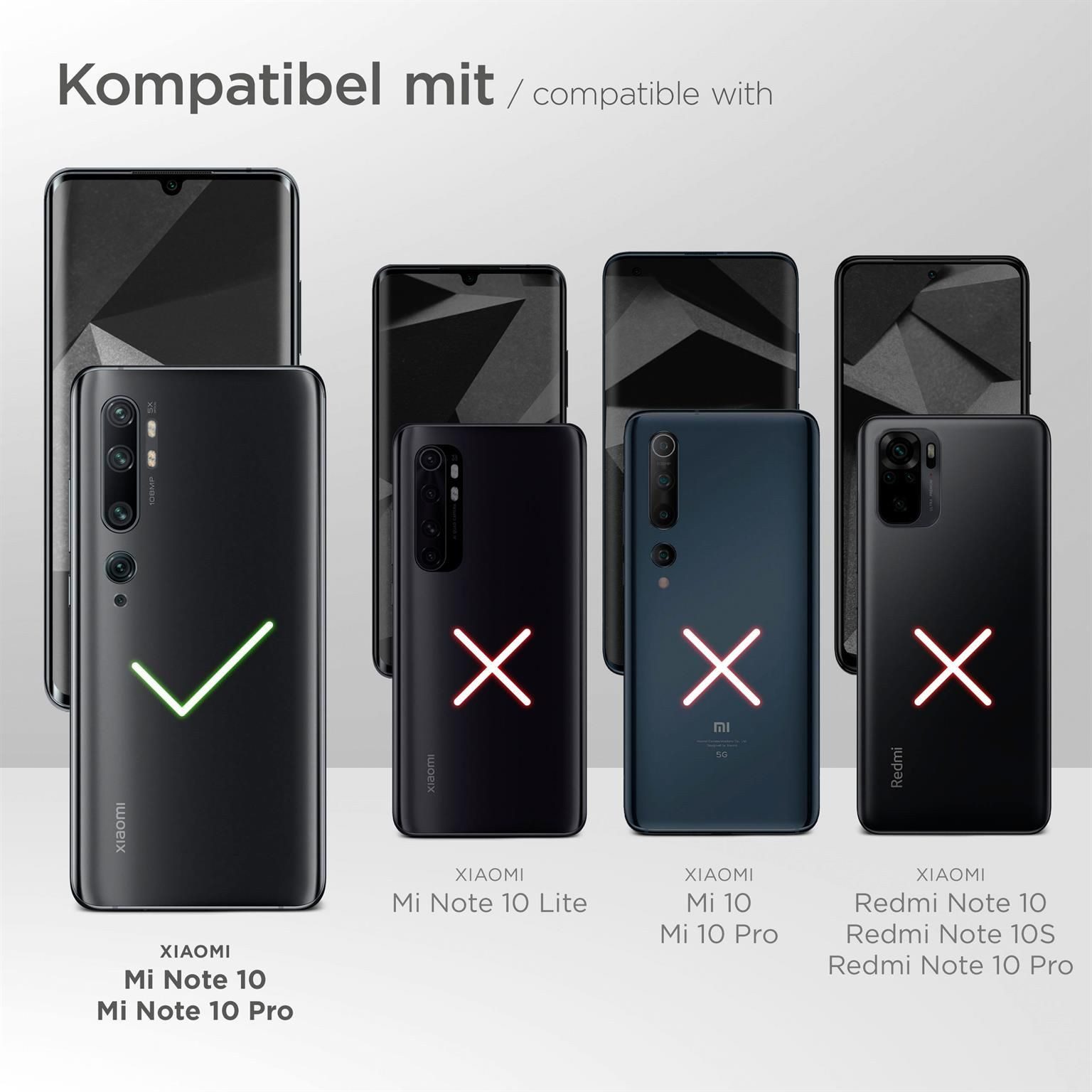 ONEFLOW Handyhülle für Xiaomi Mi Note 10 Pro Wasserdichte Tasche BeachBag Schwarz 6,47 Zoll, Hülle mit Touch Kamera Fenster IPX8 Unterwasser-Tasche zum Schwimmen
