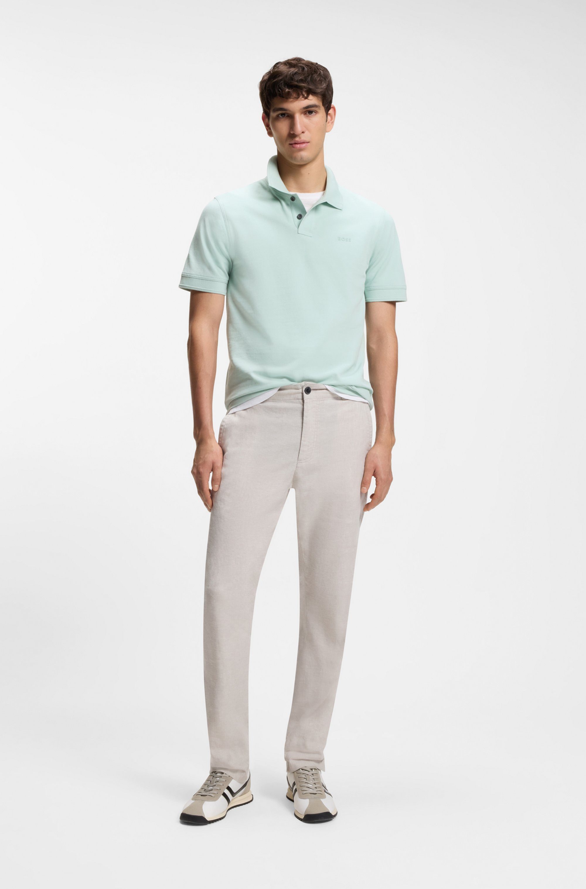 BOSS ORANGE Poloshirt Prime Regular Fit Cotton Pique Polo aus 100% Baumwolle