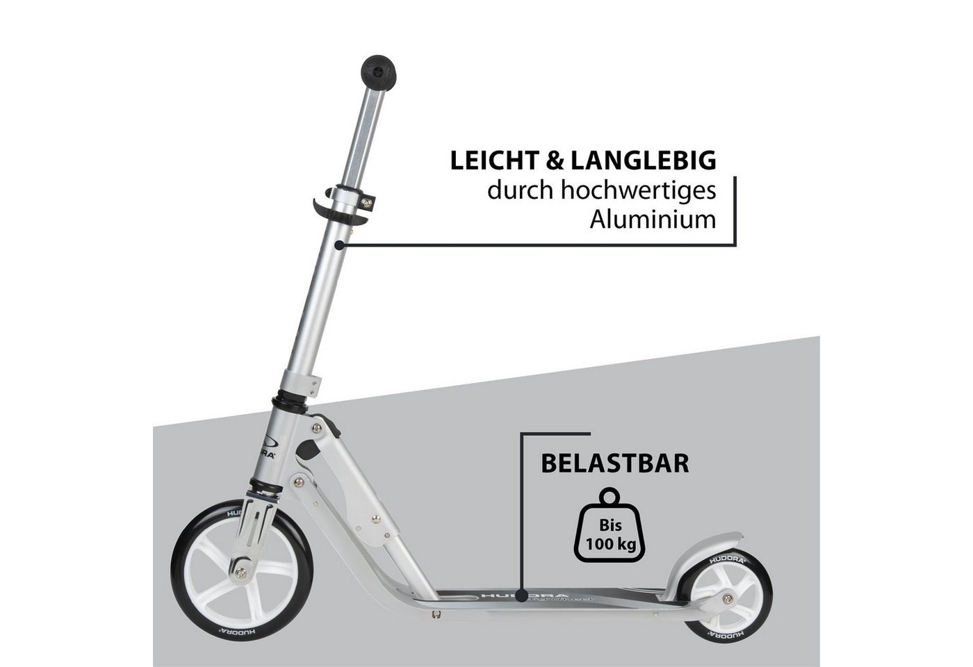 Thumbnail - Hudora Scooter 14211 Little BigWheel, silber