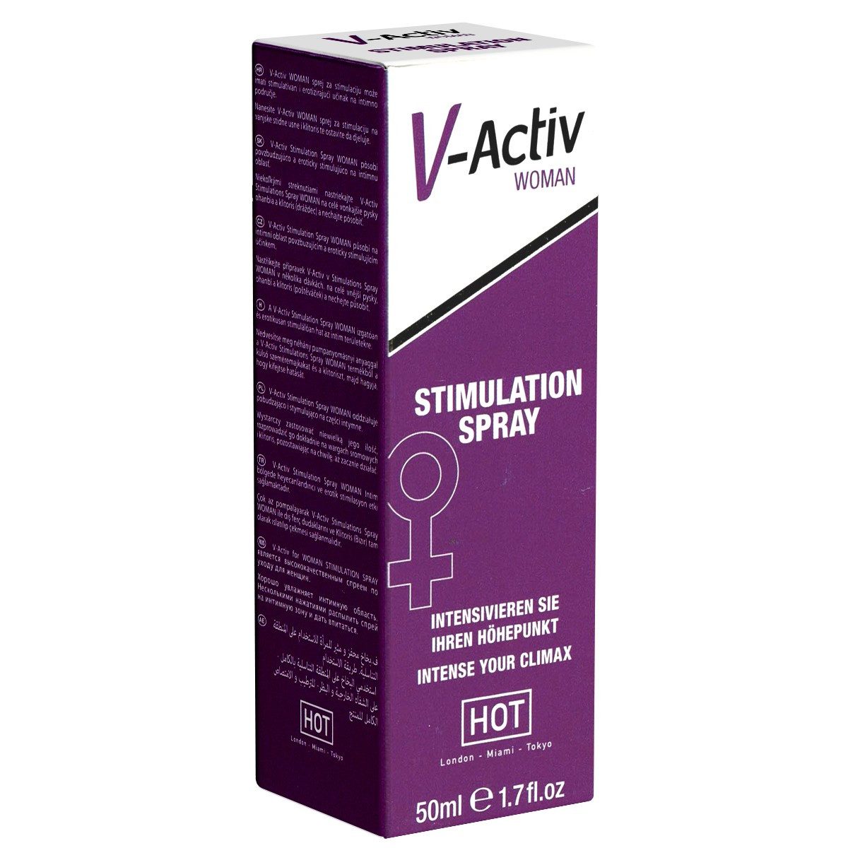 HOT Stimulationsgel V-ACTIV Woman Stimulation Spray, Flasche mit 50ml, 1-tlg., stimulierendes Klitoris-Spray für prickelnde Empfindungen