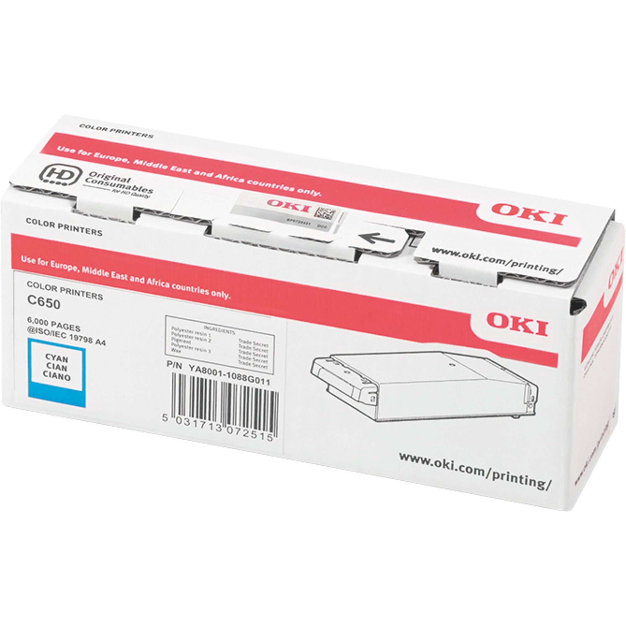OKI Tonerkartusche OKI Toner cyan 09006127