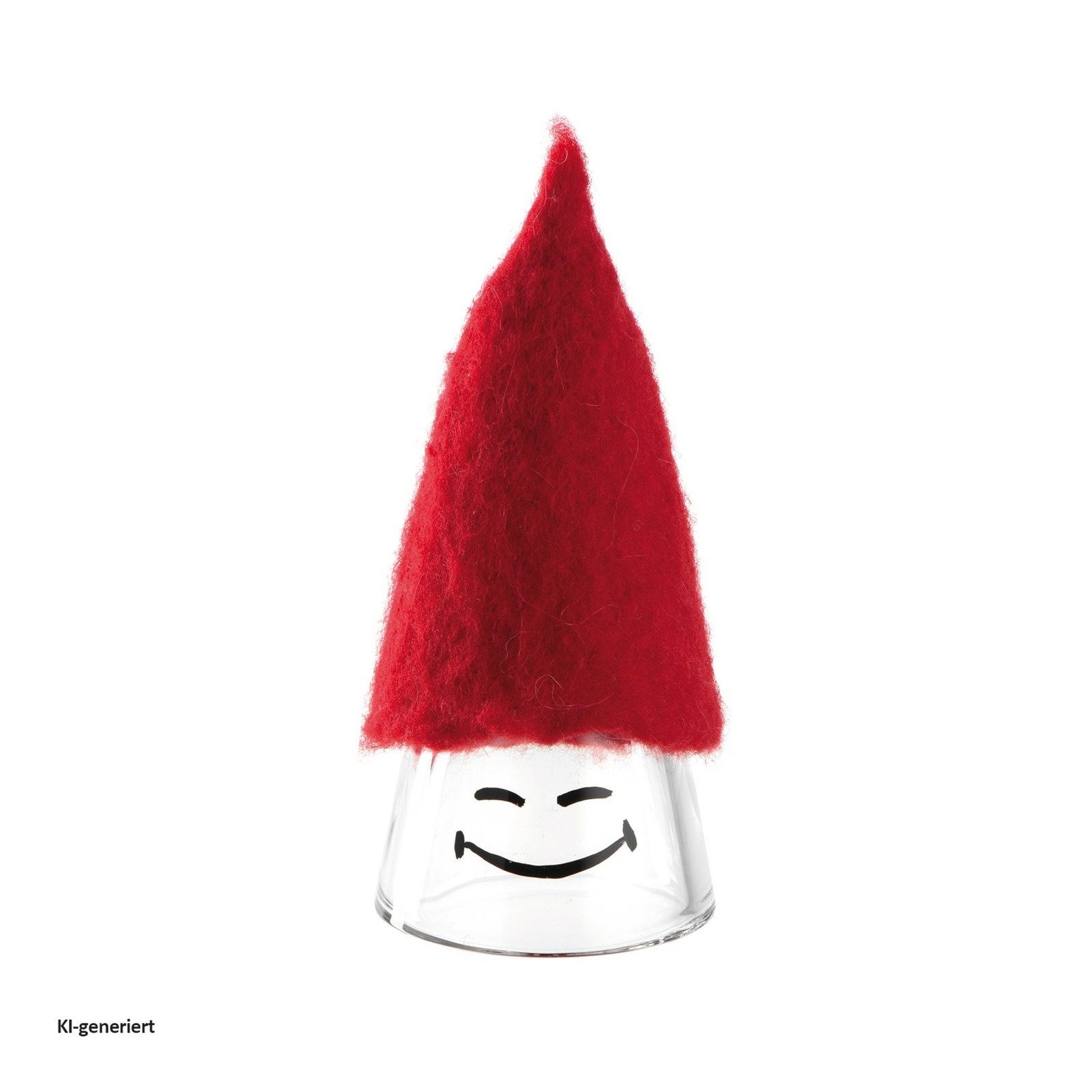 LEONARDO Weihnachtsfigur Gnom mit Filzhut 11 cm rot (Stück, 1 St), Weihnachtsfigur Glas