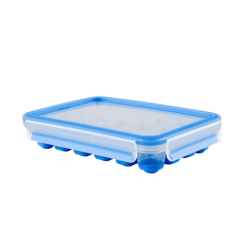 Emsa Eiswürfelbox (1-tlg) Eiswürfelbehälter Kunststoff, & Clip 2.0 Close Transparent,