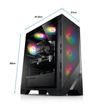 Kiebel Allround PC-Komplettsystem (27", AMD Ryzen 5 AMD Ryzen 5 4600G, Radeon, 16 GB RAM, 1000 GB SSD, RGB-Beleuchtung, WLAN)