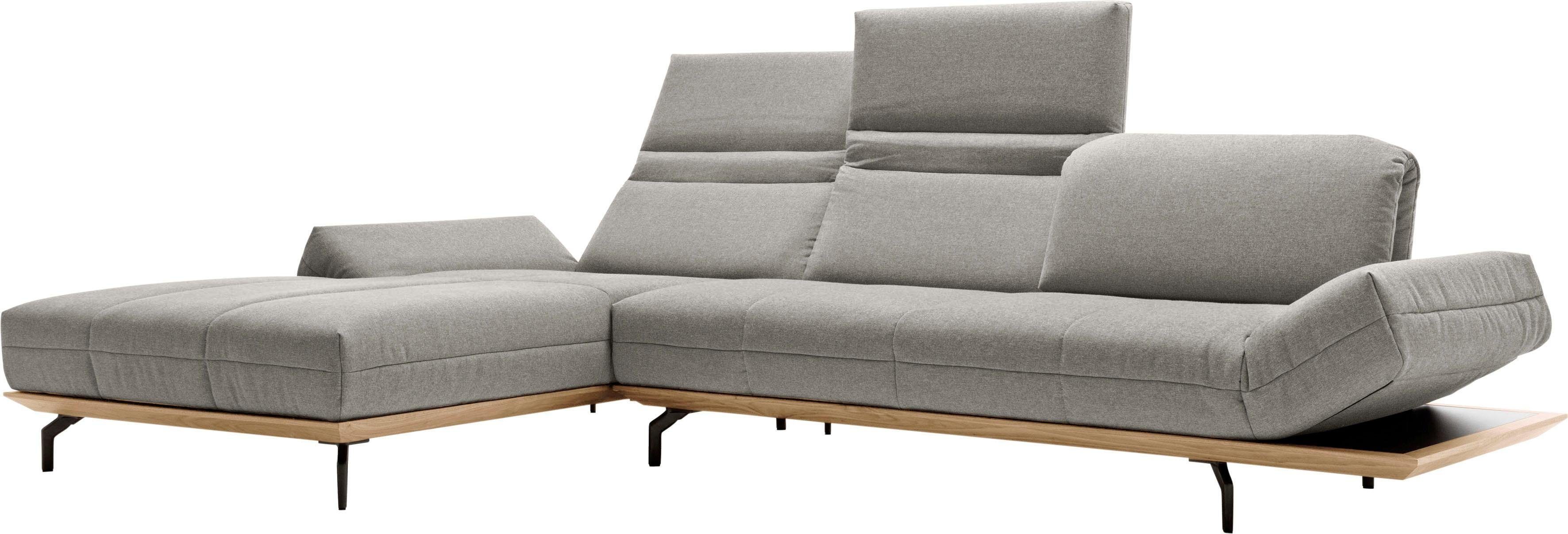 hülsta sofa 313 Natur oder Holzrahmen Breite Eiche Ecksofa in 2 Qualitäten, cm in hs.420, Nußbaum