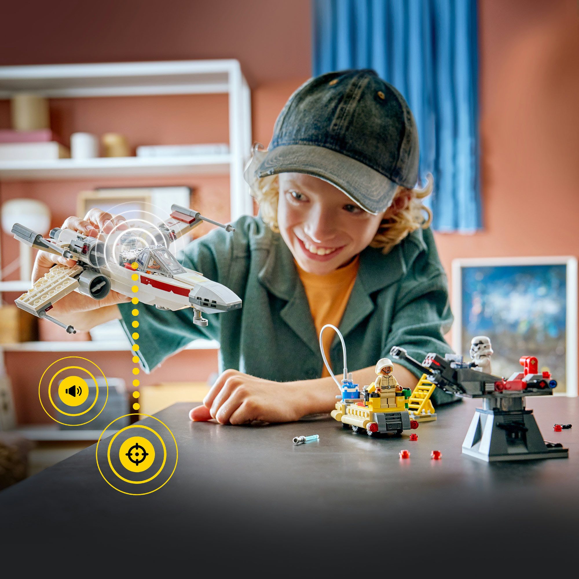 LEGO® SMART Play™ Lukes Rot Fünf X-Wing (75423), LEGO Star Wars™ Konstruktionsspielsteine, (581 St), inklusive SMART Brick, mit Licht- und Soundeffekten – Bild 2 von 5