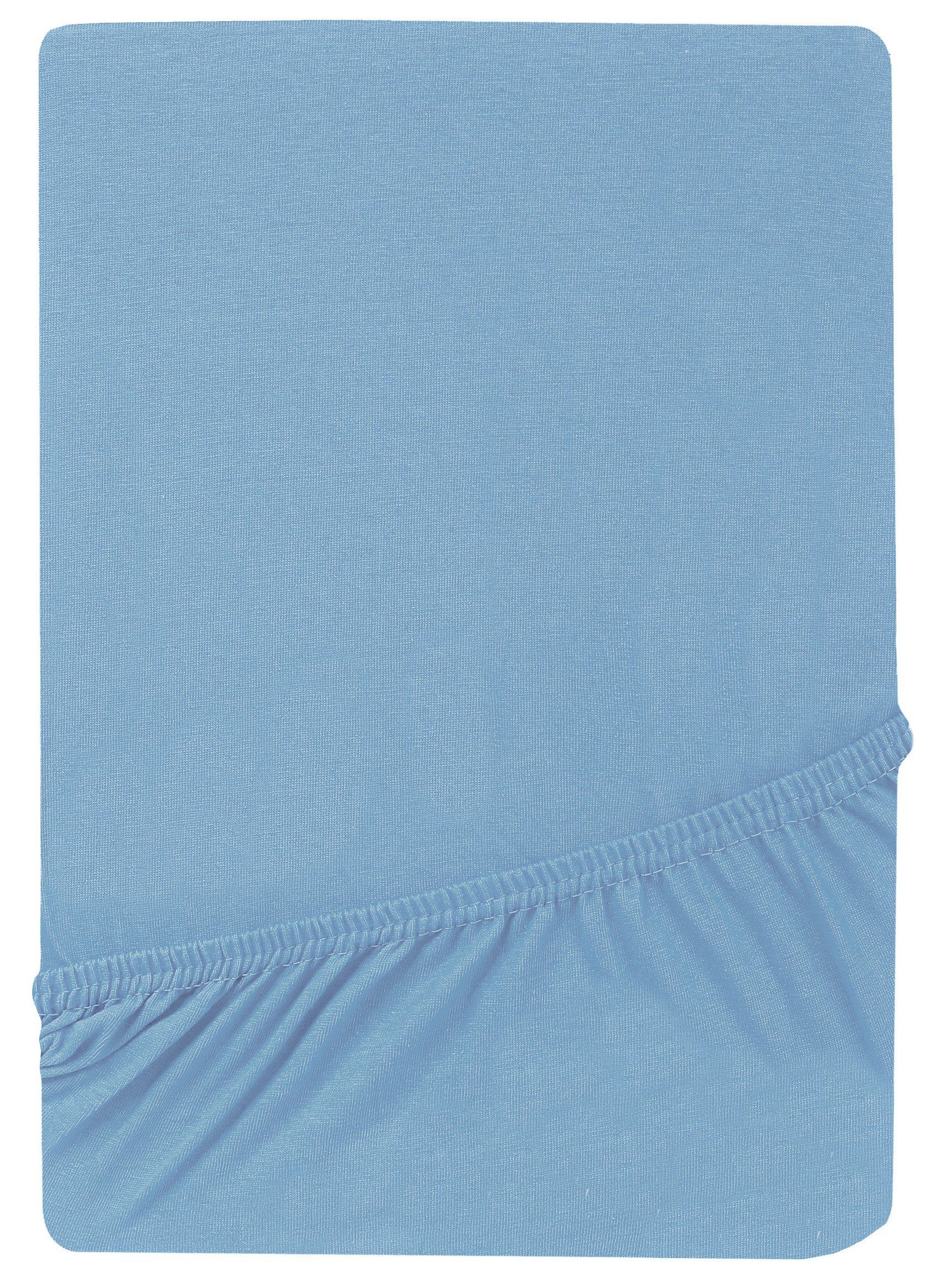 GREEN MARK Textilien Spannbettlaken Jersey Spannbetttuch in vielen Größen und Farben, 100% Baumwolle, Gummizug: rundum, (1 Stück), Jersey Spannbettlaken, Spannbetttuch in vielen Größen und Farben