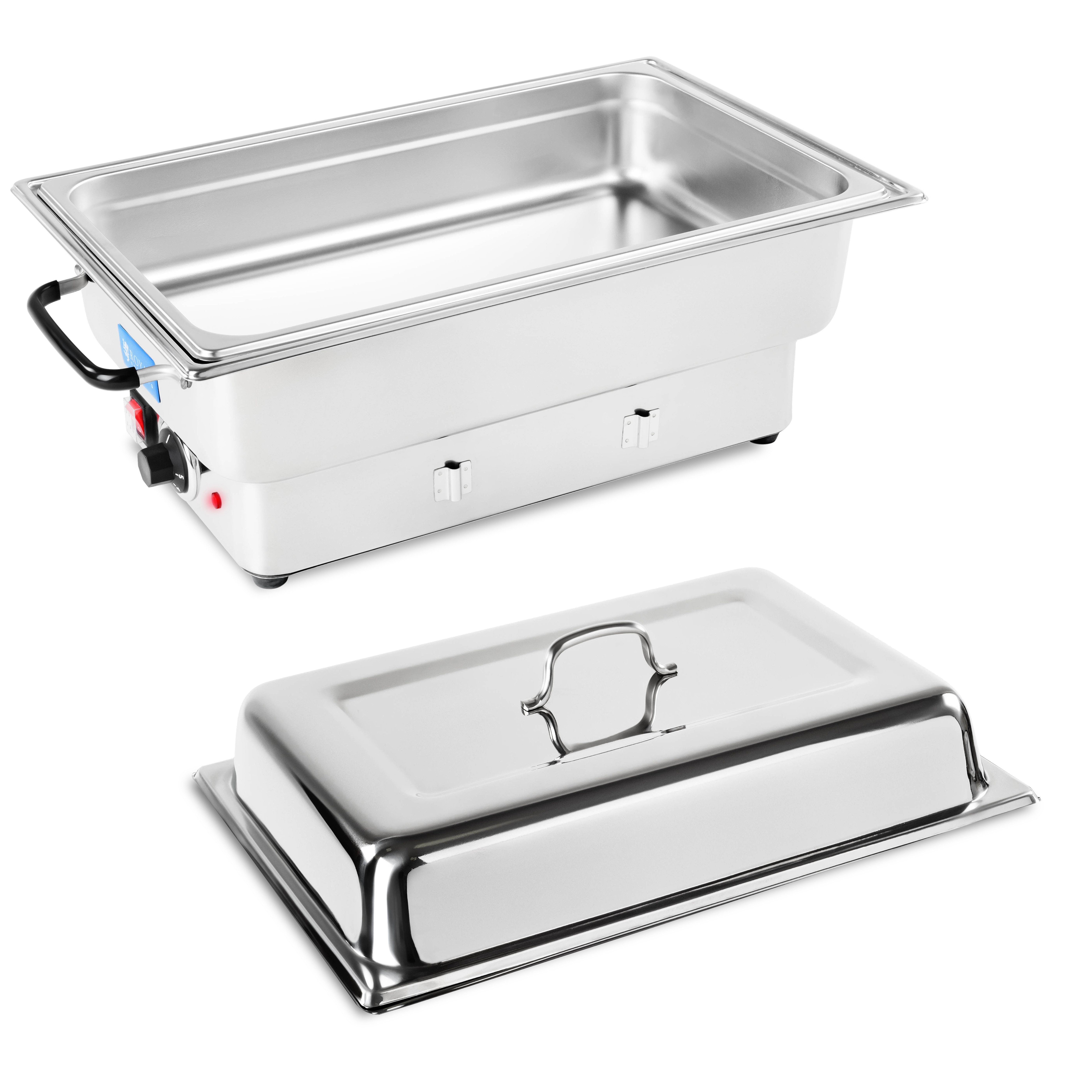 Royal Catering Speisenwärmer Chafing Dish GN 1/1 Behälter 100 mm 13L Warmhaltebehälter 1600W Buffet