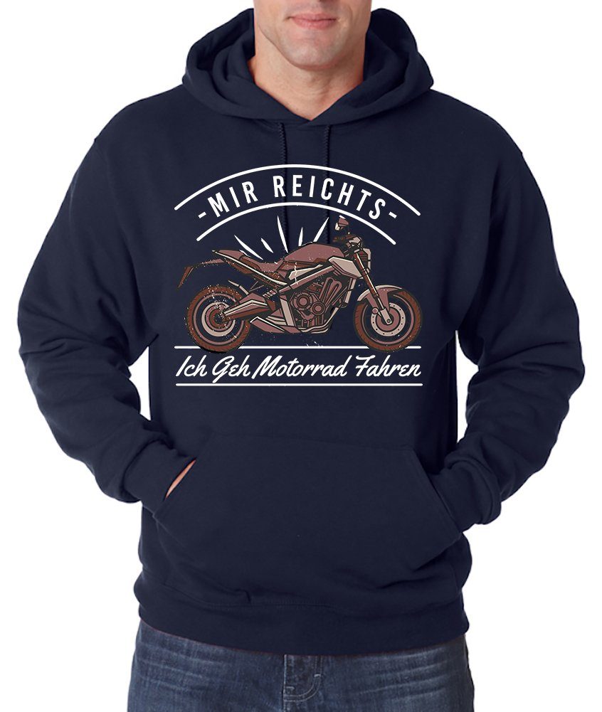 Youth Designz Kapuzenpullover Ich Geh Motorrad Fahren Herren Hoodie Pullover mit lustigem Streetbike Frontprint